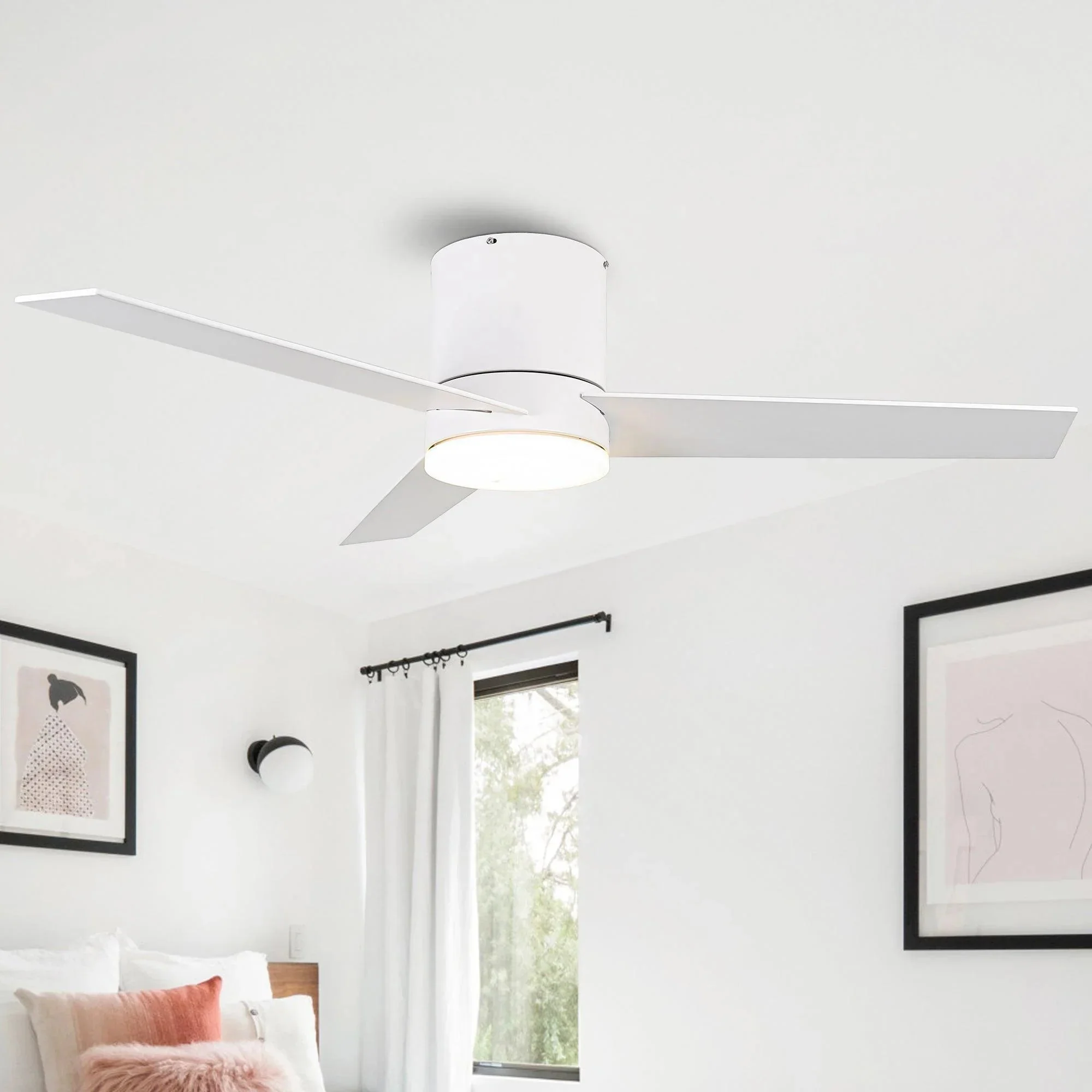 Parrot Uncle 48-Inch Flush Mount Ceiling Fan 3 Blades with LED Lighting and Remote Control - Image 17