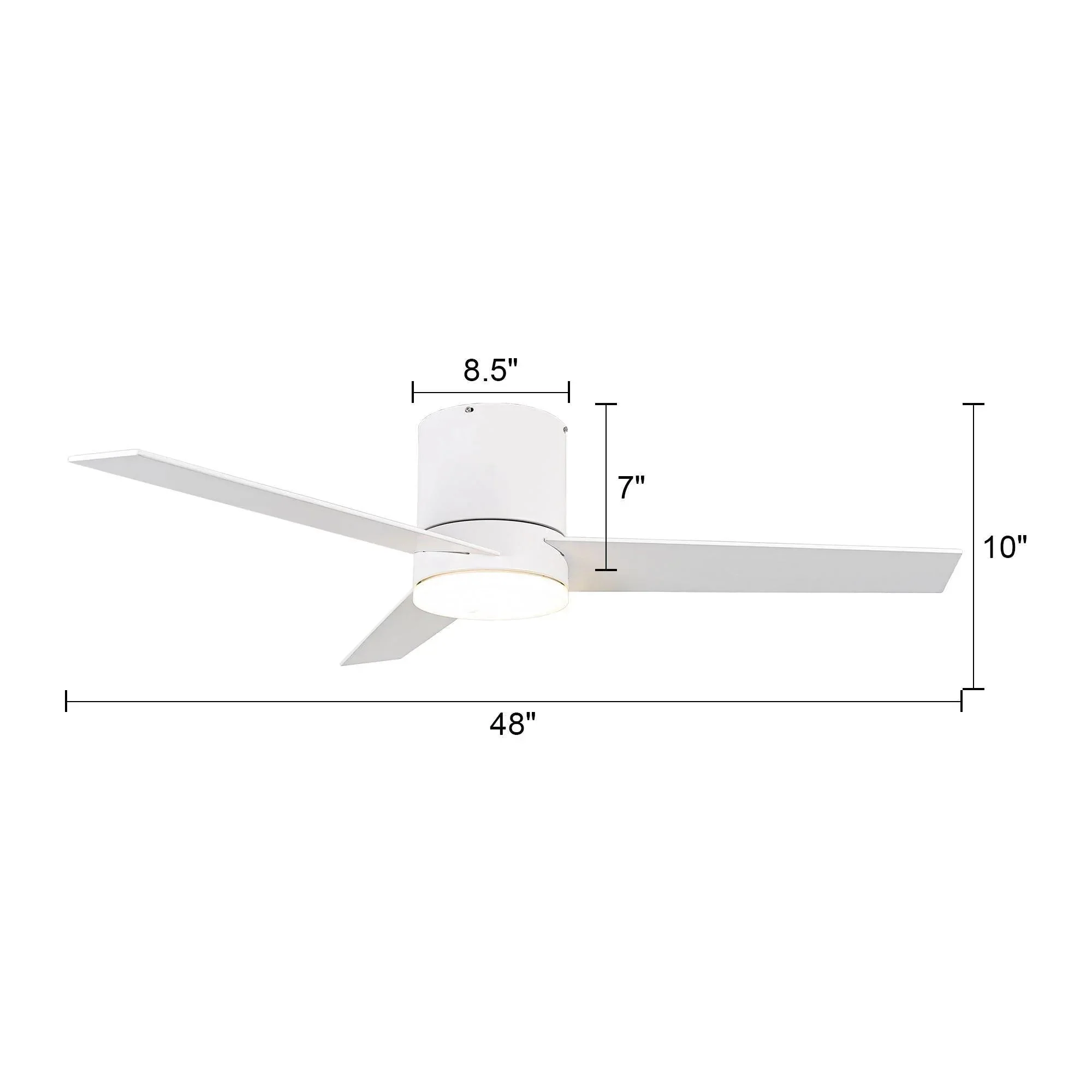 Parrot Uncle 48-Inch Flush Mount Ceiling Fan 3 Blades with LED Lighting and Remote Control - Image 22