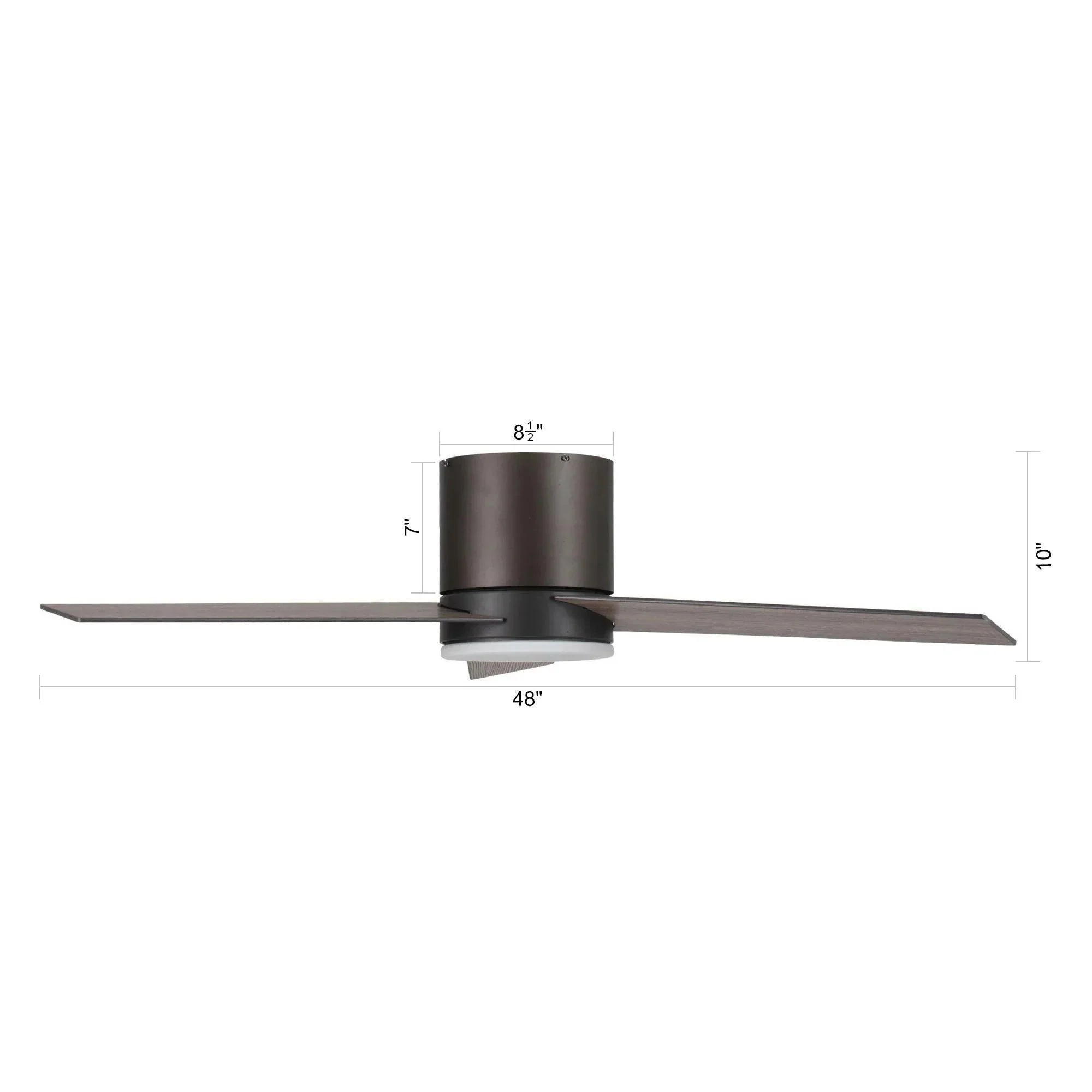 Parrot Uncle 48-Inch Kielah Farmhouse Flush Mount Reversible Ceiling Fan with Lighting and Remote Control - Image 10