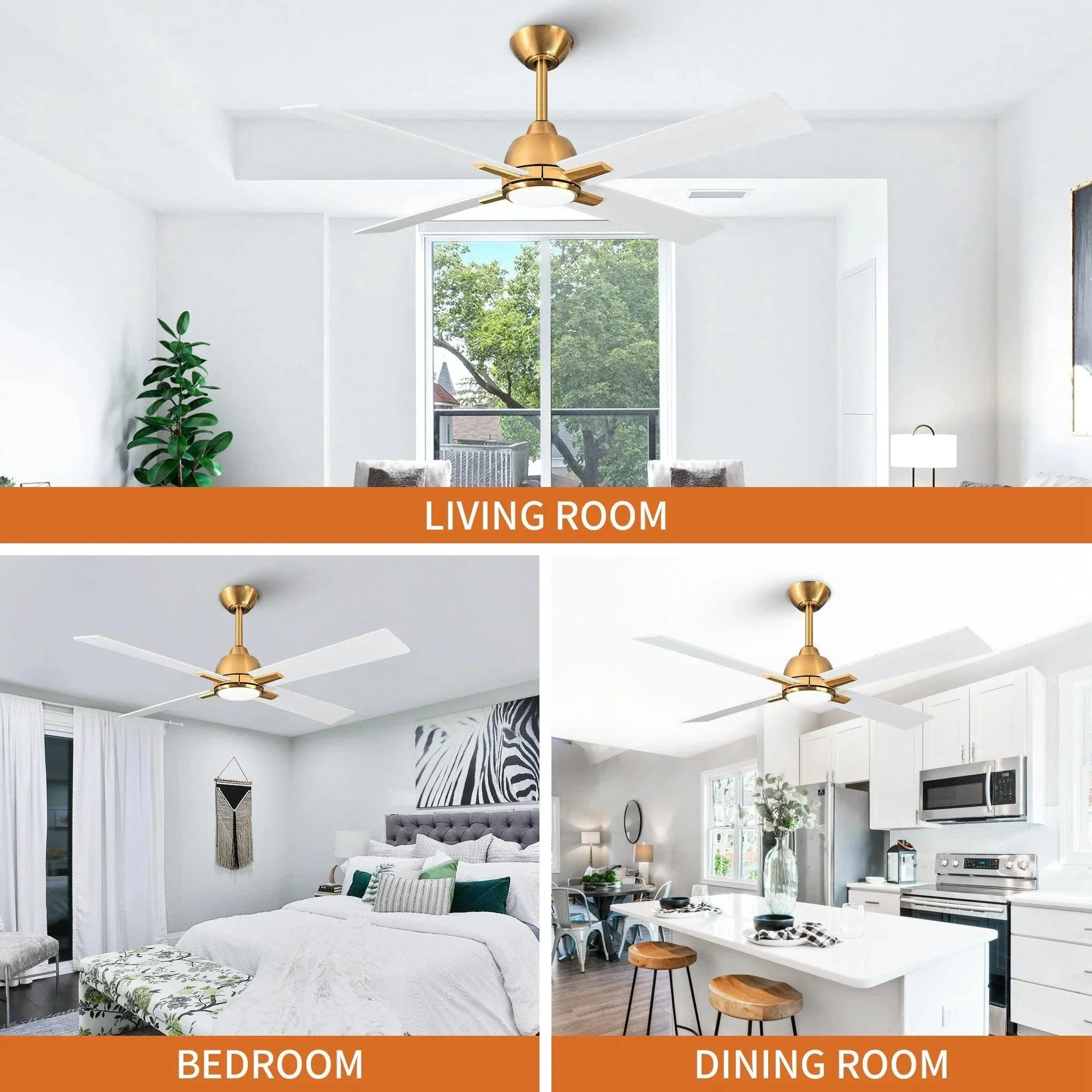 Parrot Uncle 48-Inch Linden DC Motor Downrod Mount Reversible Ceiling Fan with Lighting and Remote Control - Image 11