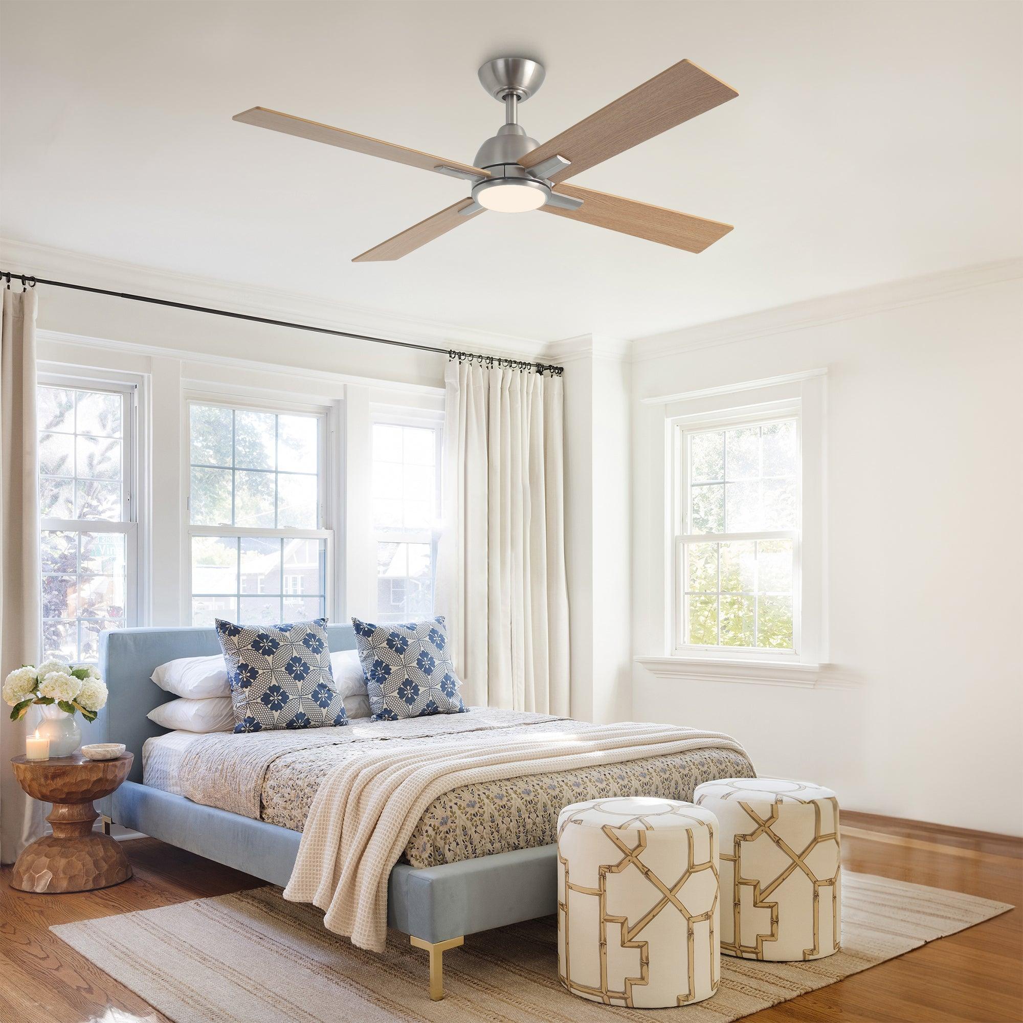 Parrot Uncle 48-Inch Linden DC Motor Downrod Mount Reversible Ceiling Fan with Lighting and Remote Control - Image 2