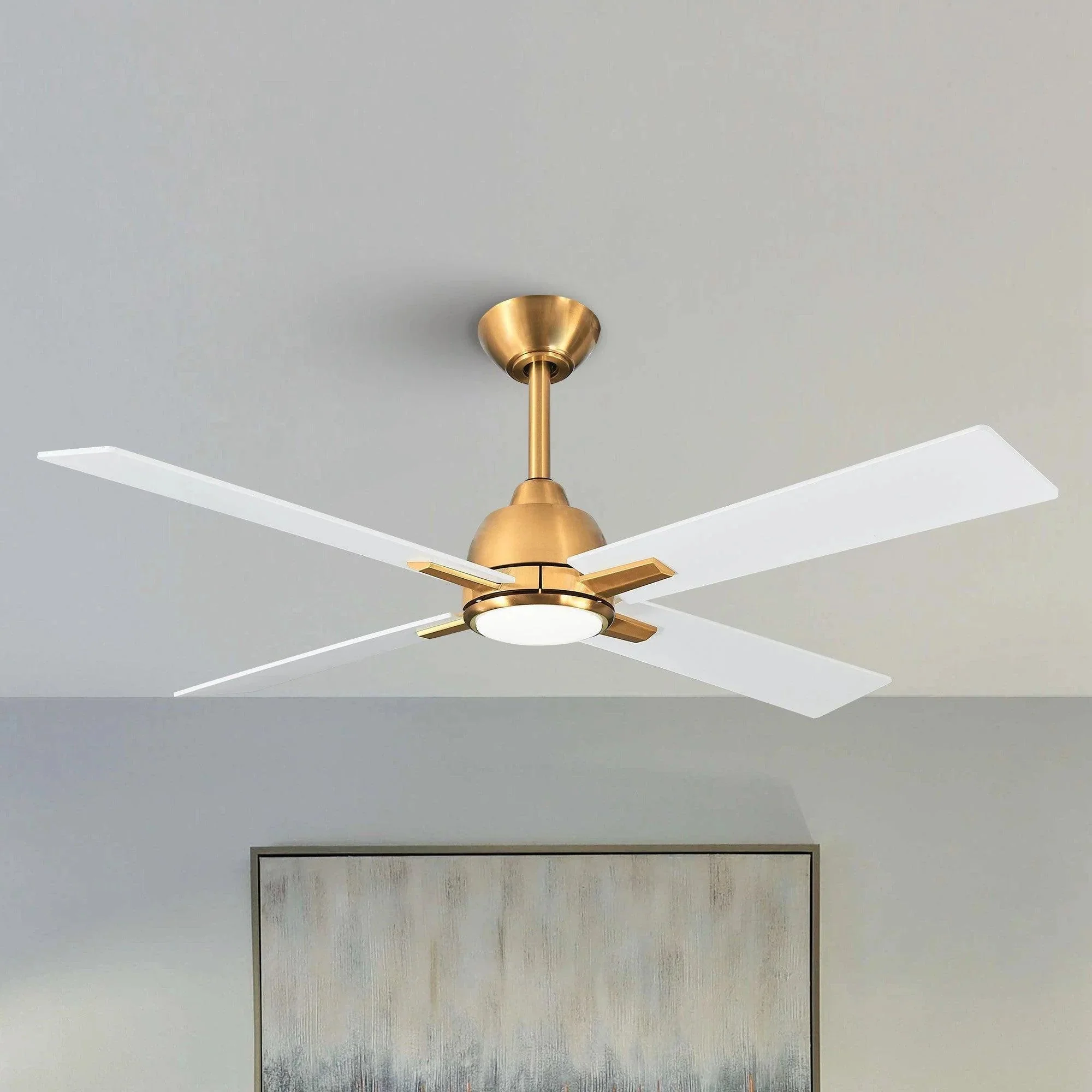 Parrot Uncle 48-Inch Linden DC Motor Downrod Mount Reversible Ceiling Fan with Lighting and Remote Control - Image 7