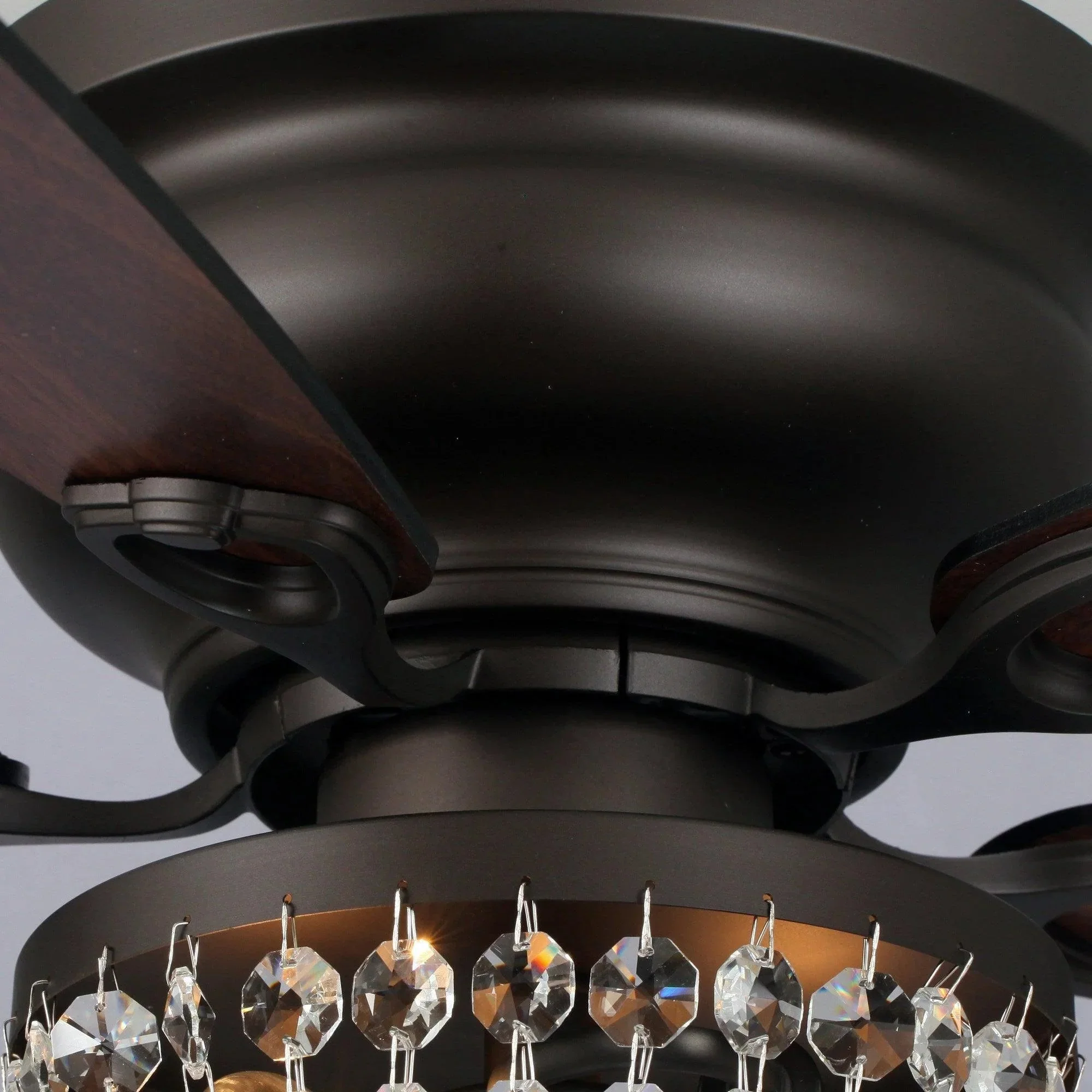 Parrot Uncle 48-Inch Modern Flush Mount Reversible Crytsal Ceiling Fan with Lighting and Remote Control - Image 25