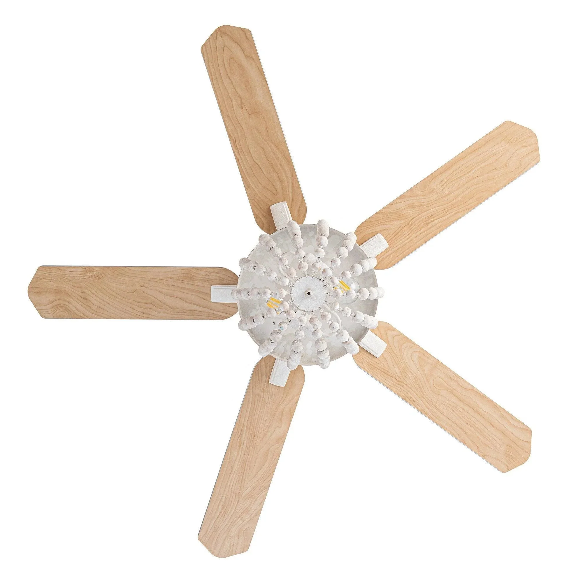 Parrot Uncle 48-Inch New Delhi Farmhouse Flush Mount Reversible Ceiling Fan with Lighting and Remote Control (F6355110V) - Image 10