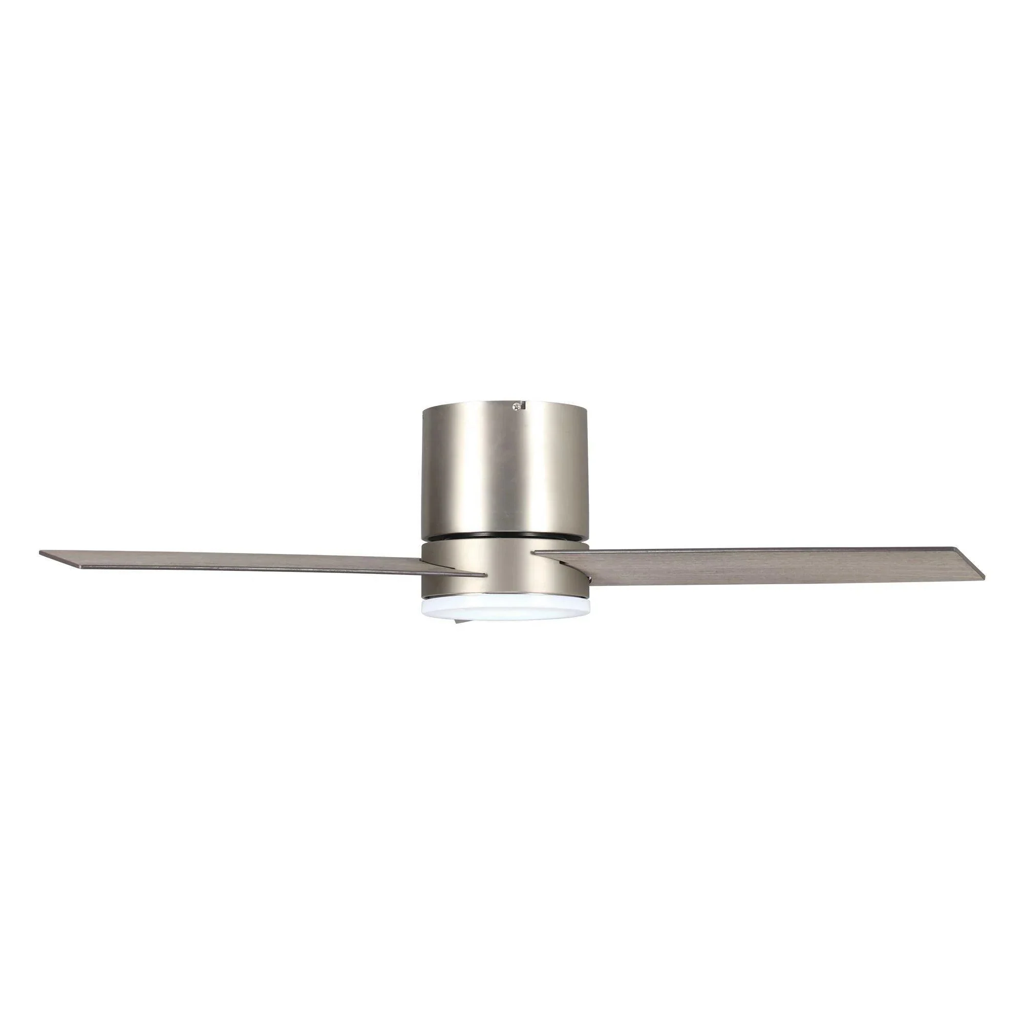 Parrot Uncle 48-Inch Satin Nickel Flush Mount Low Profile Ceiling Fan with LED Lighting (F6298SNQ110V) - Image 10