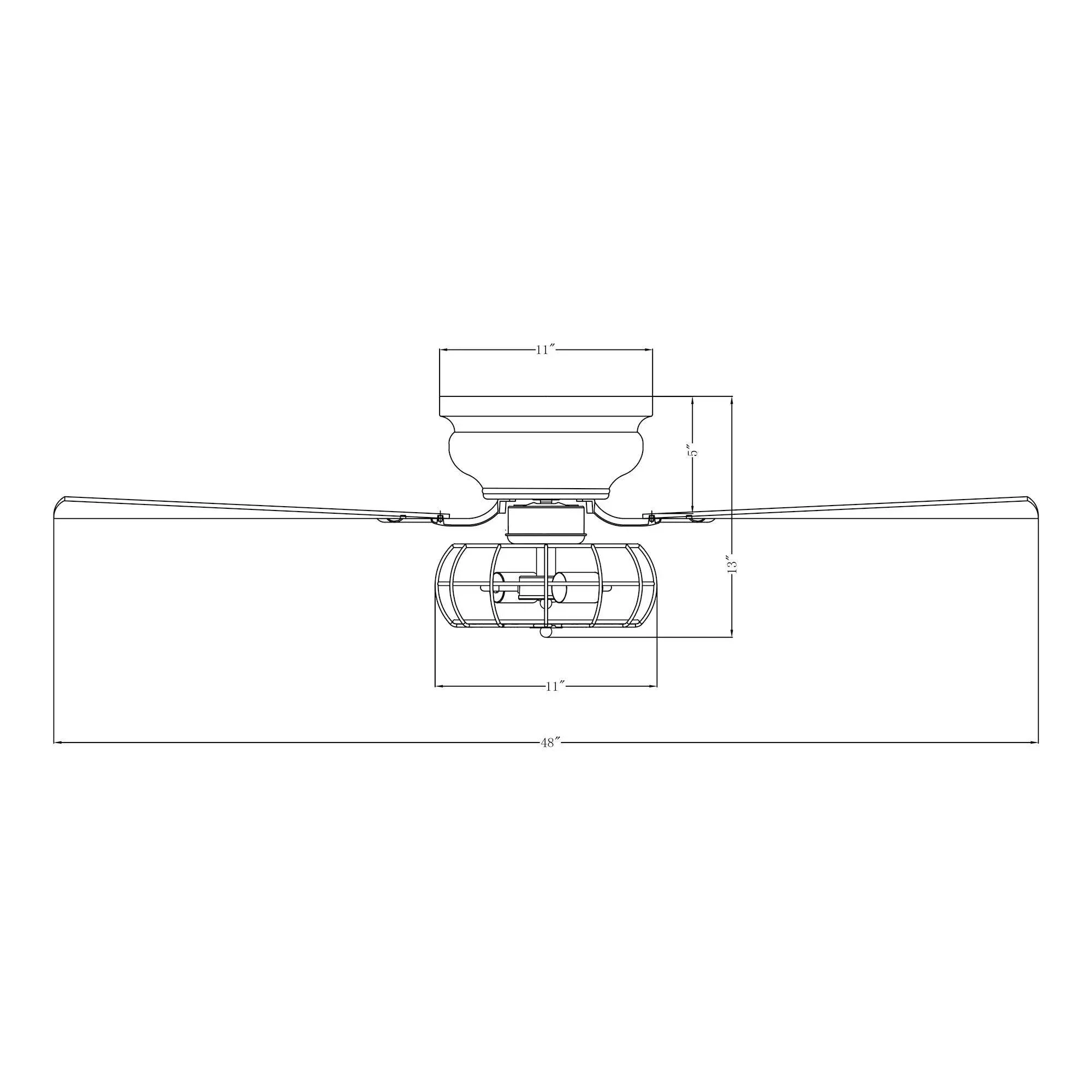 Parrot Uncle 48-Inch Thurber Industrial Satin Nickel Flush Mount Reversible Ceiling Fan with Lighting and Remote Control (F6310Q110V) - Image 13