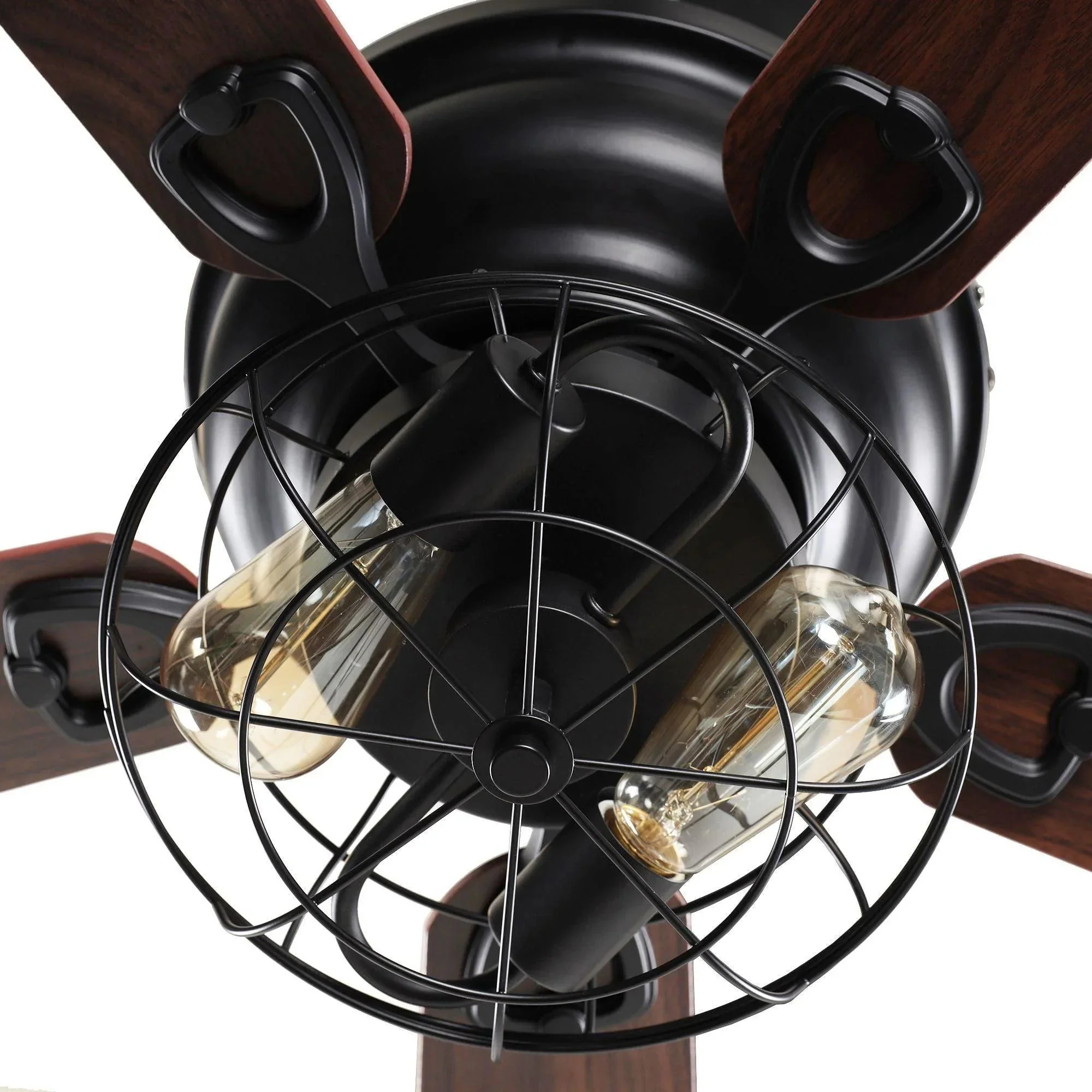Parrot Uncle 48-Inch Ummuhan Industrial Flush Mount Ceiling Fan with Lighting - Image 3