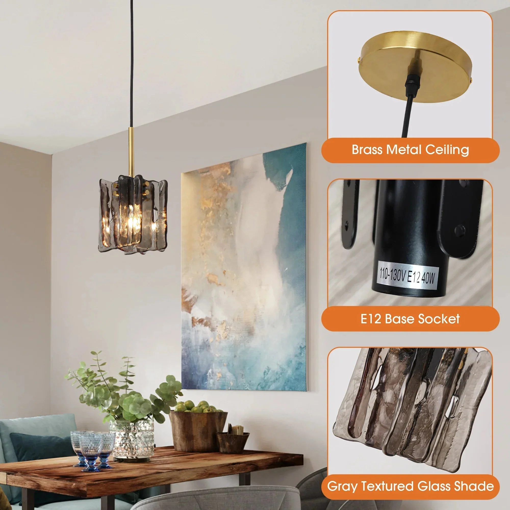 Parrot Uncle 5-Inch Sean 1-Light Island Pendant Light (D3018) - Image 5