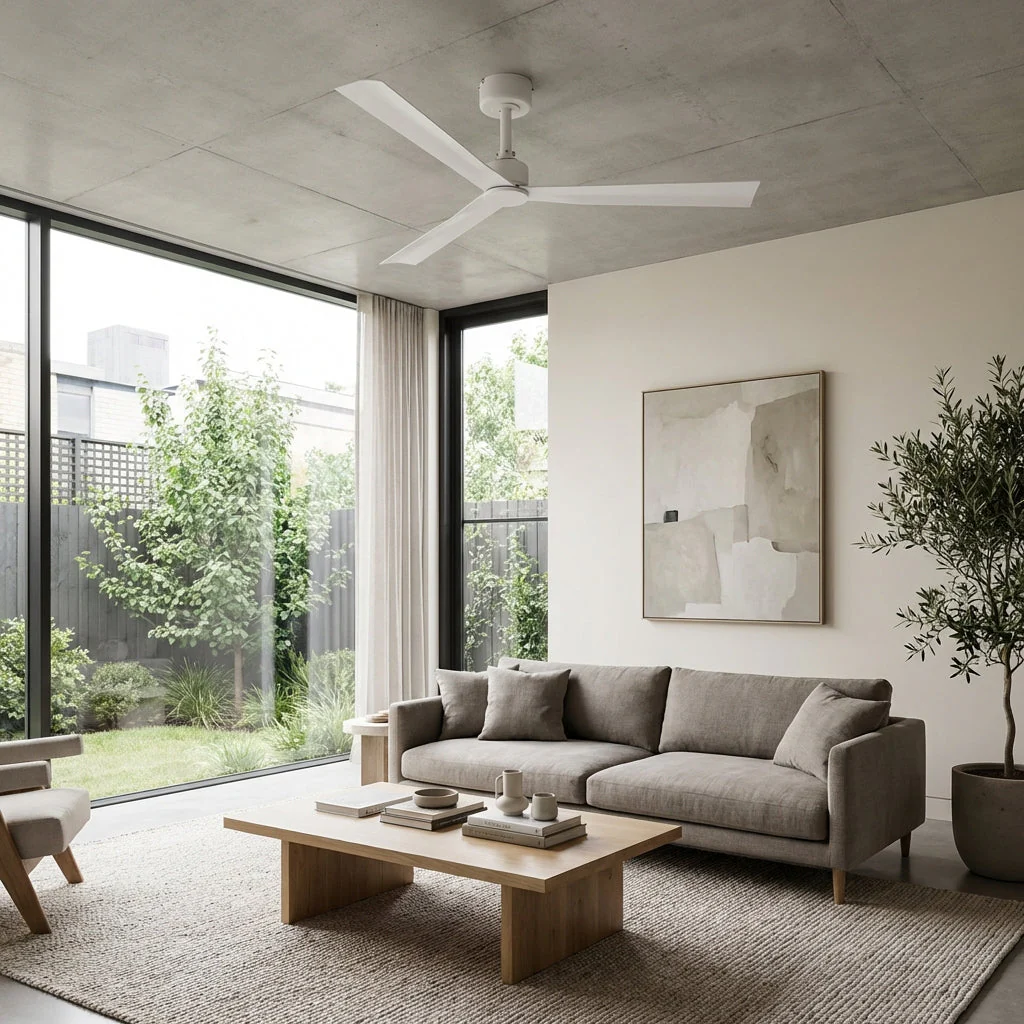 Parrot Uncle 50-Inch Rae Modern Downrod Mount LED Ceiling Fan with Remote Control (F5005-L) - Image 2