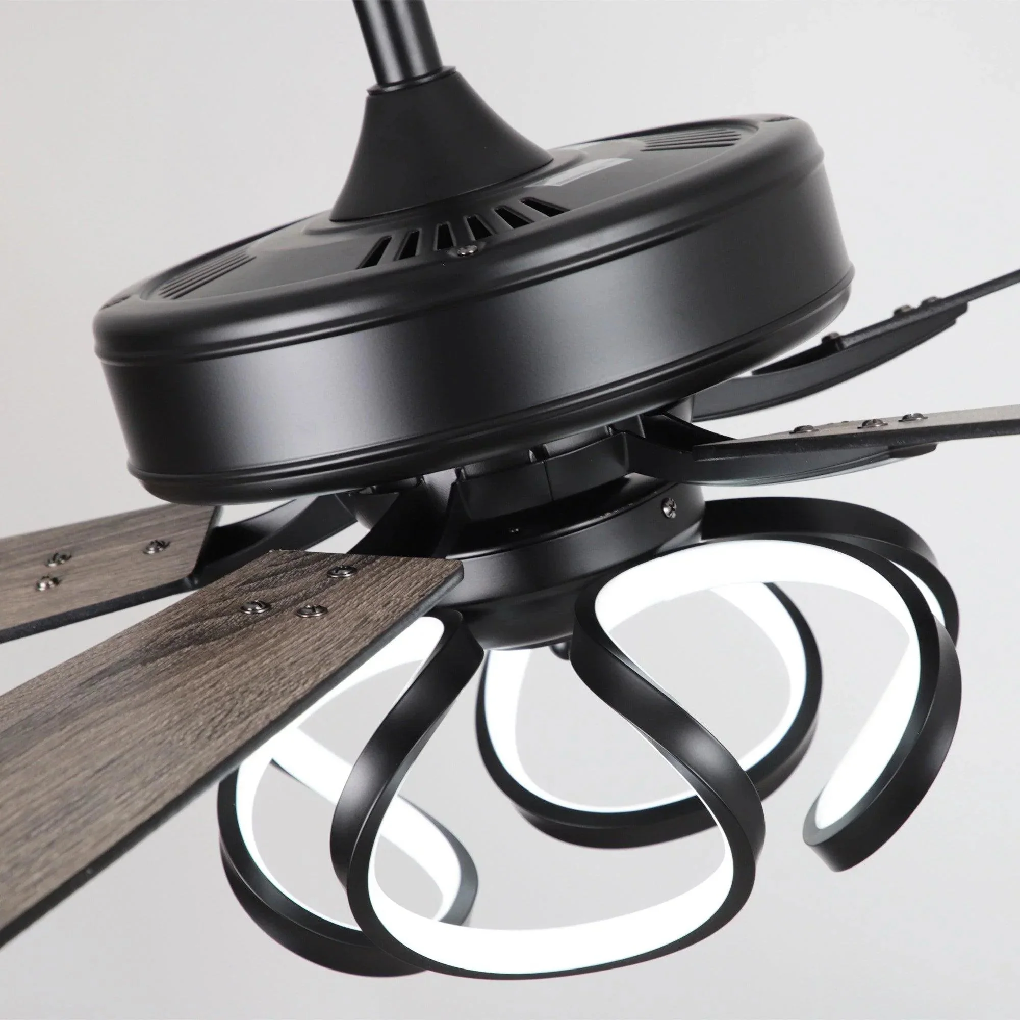 Parrot Uncle 52-Inch 6 Speed DC Black Ceiling Fan with Lighting (F6367BK110V) - Image 4