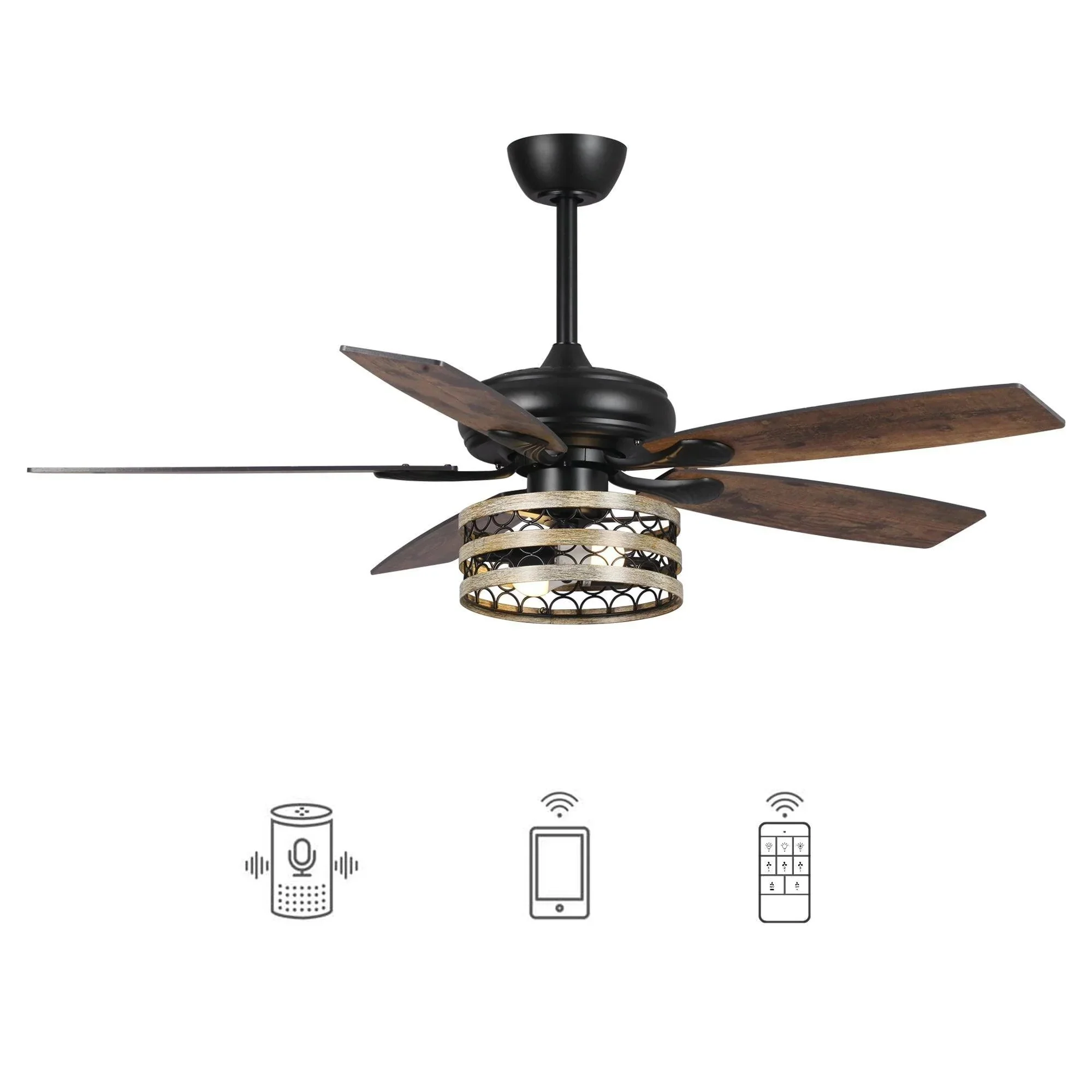 Parrot Uncle 52-Inch Alward Smart Fan with Light Kit (F6319-SMART) - Image 10
