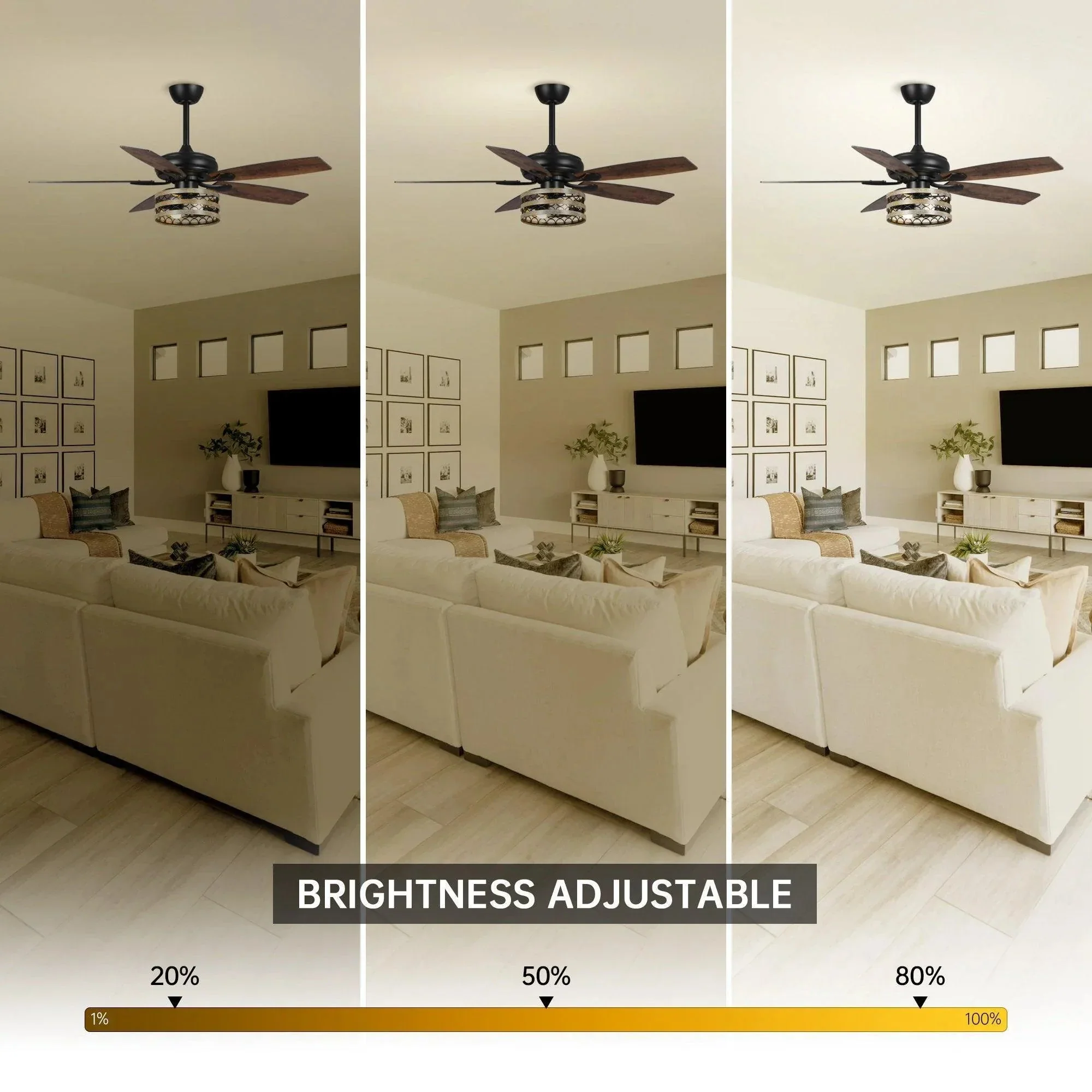 Parrot Uncle 52-Inch Alward Smart Fan with Light Kit (F6319-SMART) - Image 8