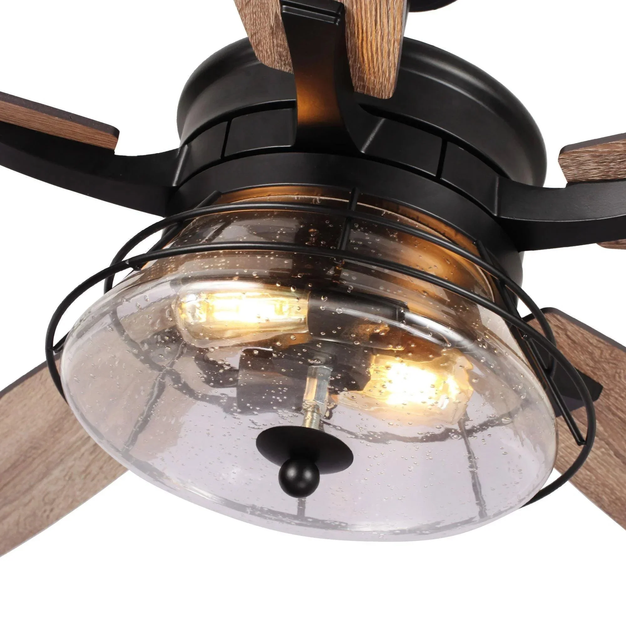 Parrot Uncle 52-Inch Antone Industrial Downrod Mount Reversible Ceiling Fan with Lighting and Remote Control (F6311Q110V) - Image 10