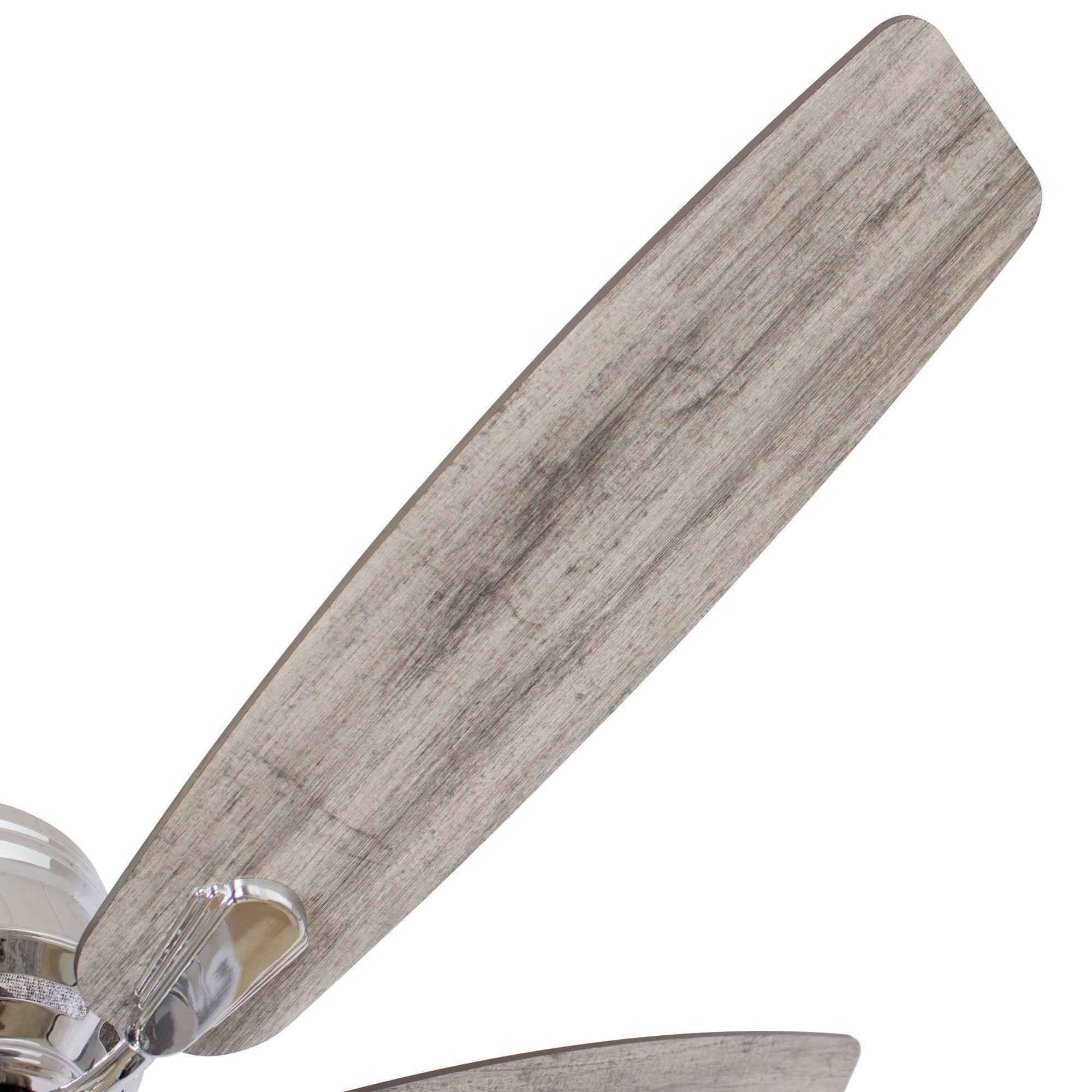 Parrot Uncle 52-Inch Bangatore Traditional Chrome Flush Mount Reversible Ceiling Fan with Lighting and Remote Control (F6291QQ110V) - Image 19