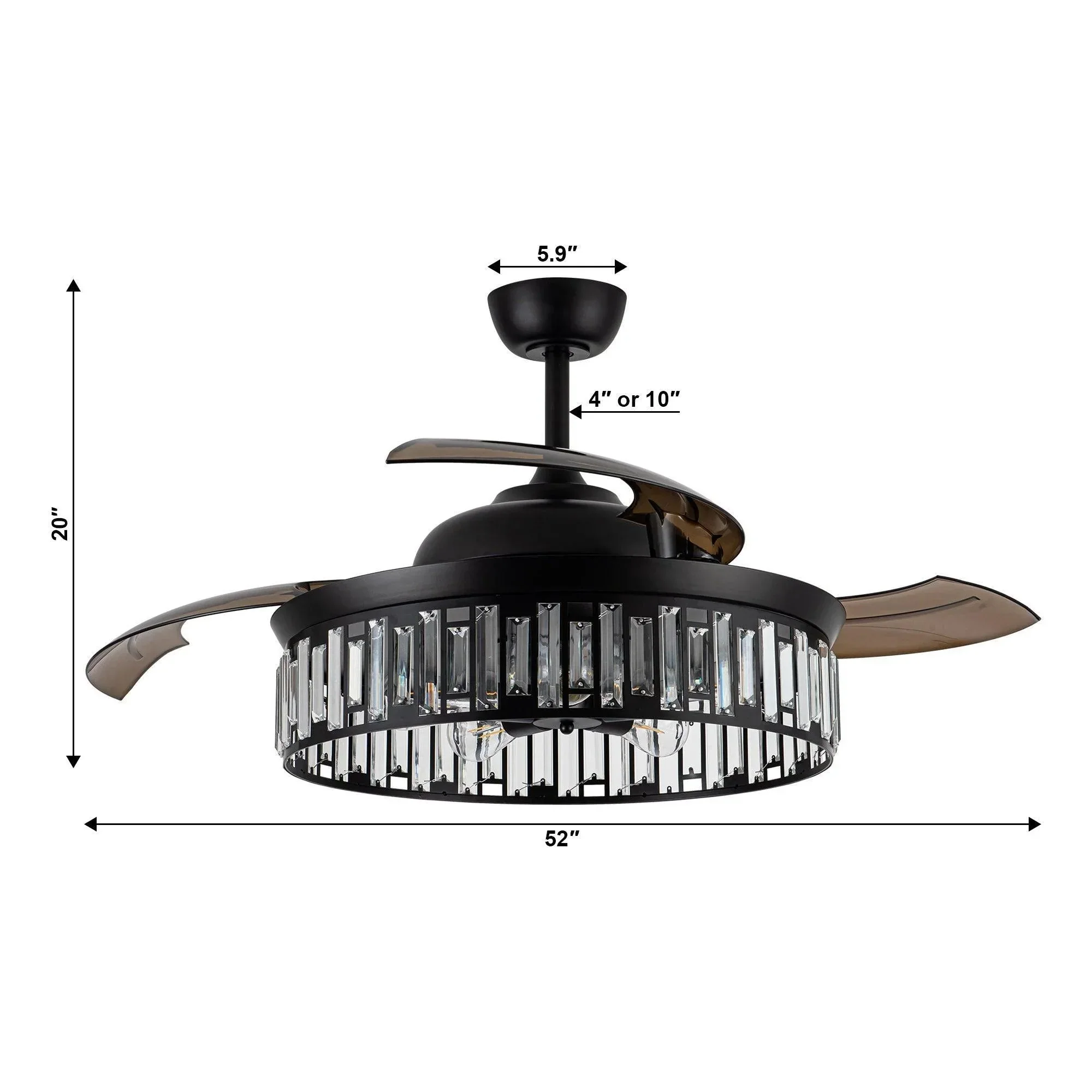 Parrot Uncle 52-Inch Broxburne Smart Fan with Light Kit (F4723-SMART) - Image 12