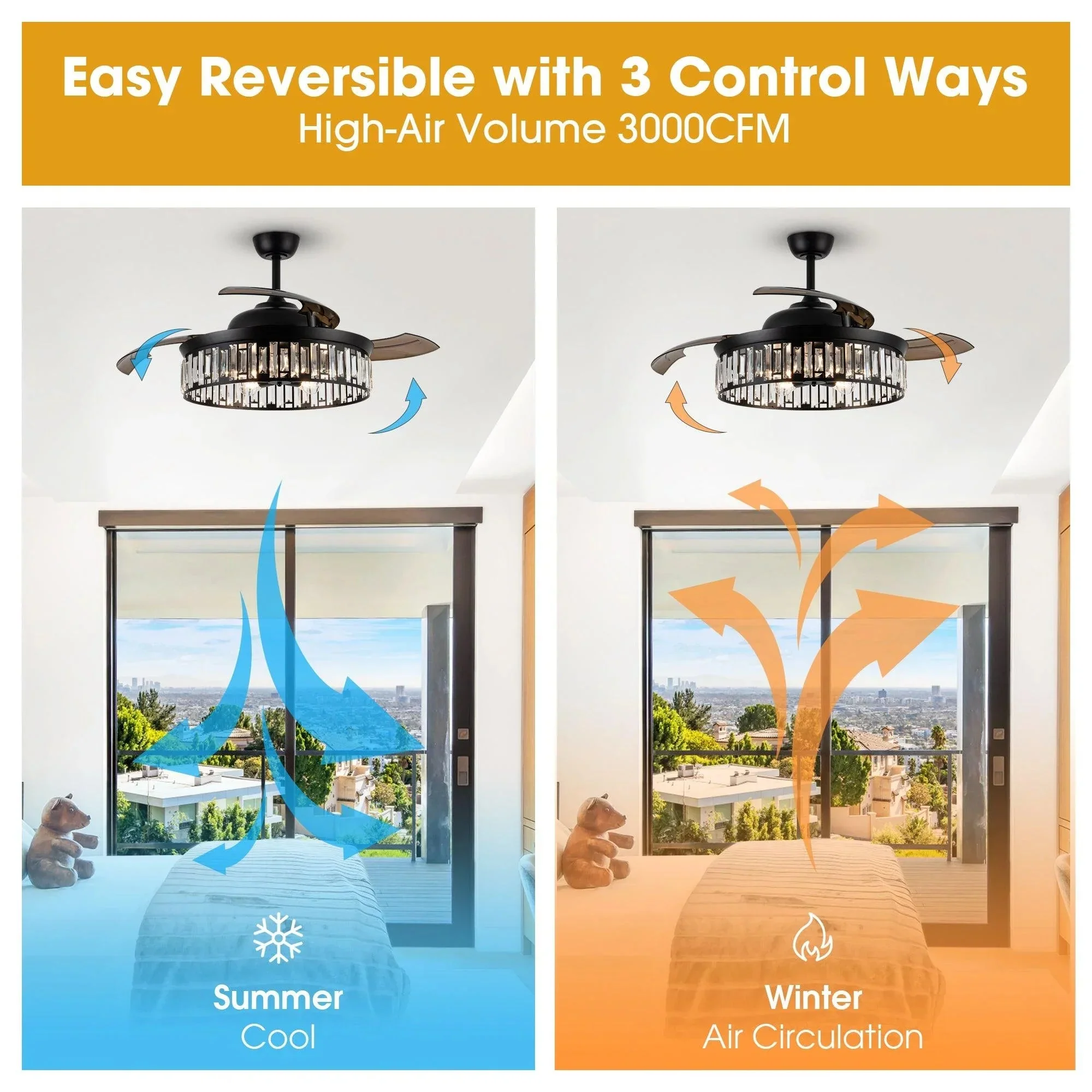 Parrot Uncle 52-Inch Broxburne Smart Fan with Light Kit (F4723-SMART) - Image 6