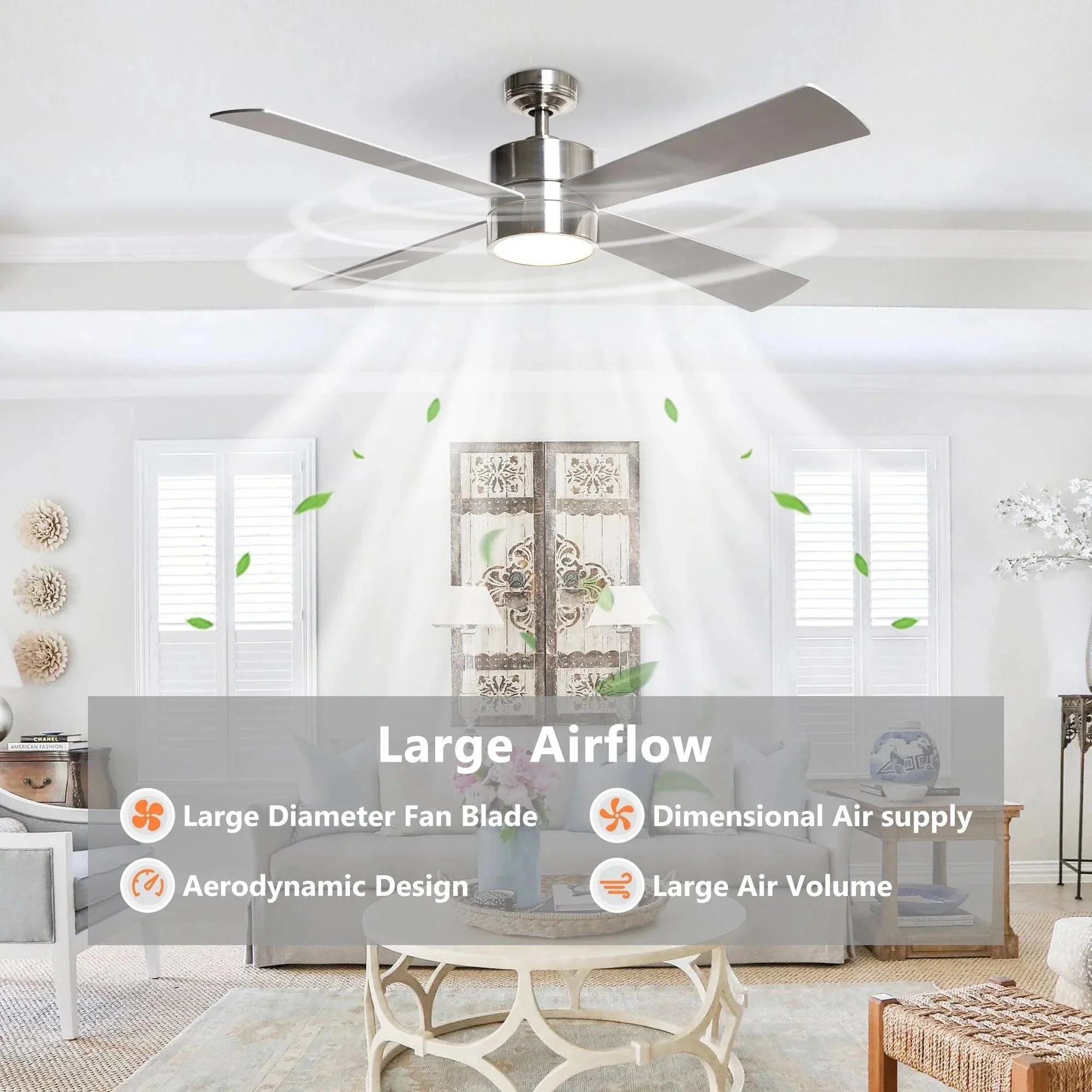 Parrot Uncle 52-Inch Bucholz Industrial Ceiling Fan with Dimmable LED Light - Image 24
