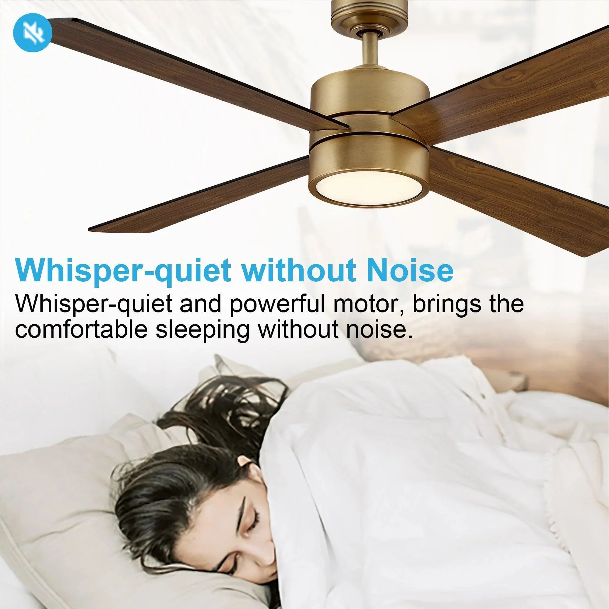 Parrot Uncle 52-Inch Bucholz Industrial Ceiling Fan with Dimmable LED Light - Image 6