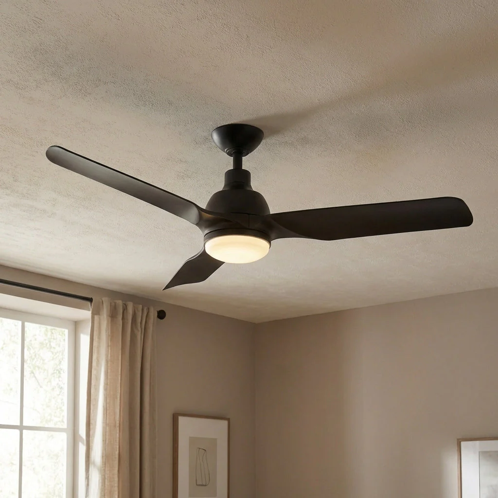 Parrot Uncle 52-Inch Cason Industrial Downrod Mount Reversible Ceiling Fan with LED Lighting and Remote Control (BBLAB011A) - Image 3