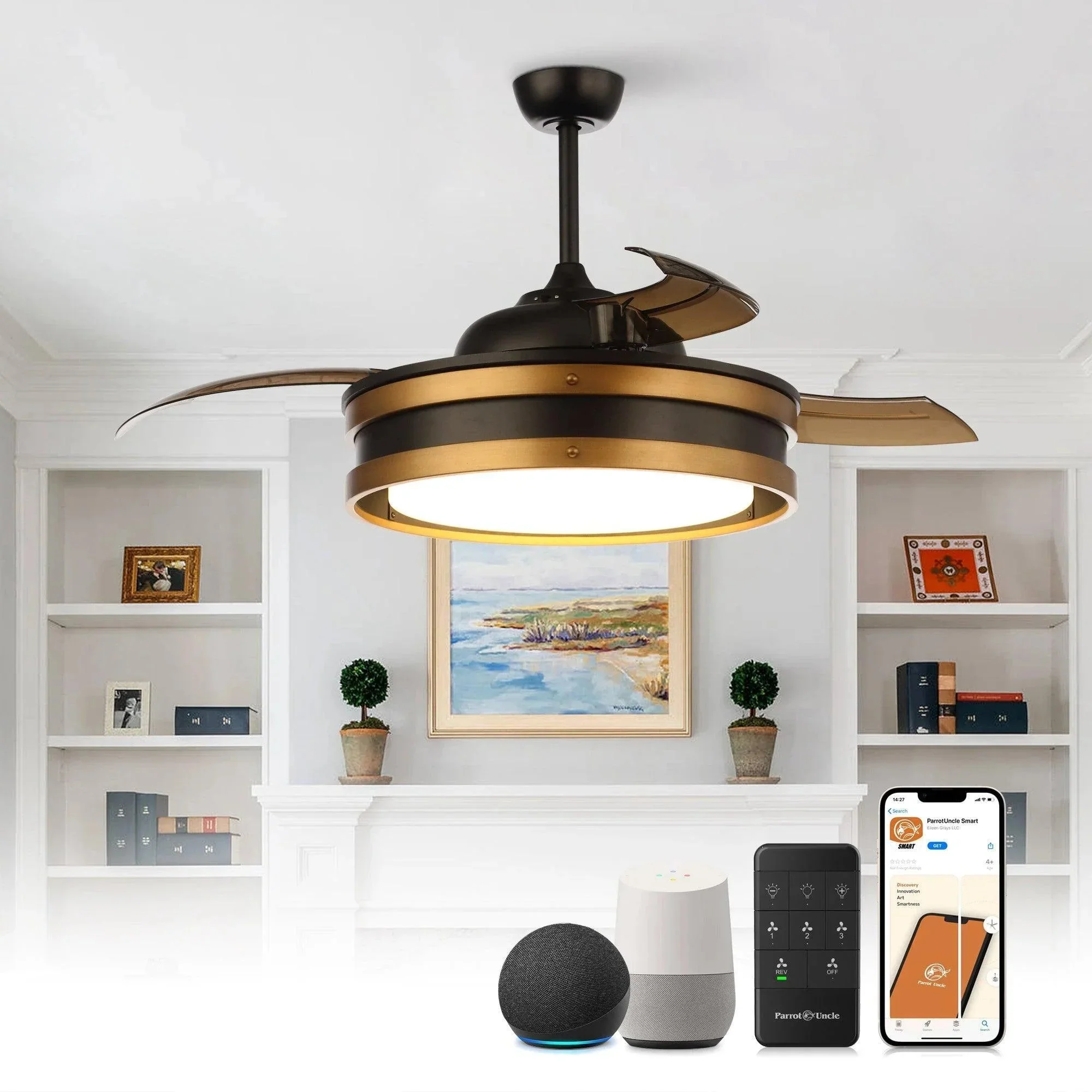 Parrot Uncle 52-Inch Cochin Smart Fan with LED Light (F4612-SMART) - Image 2