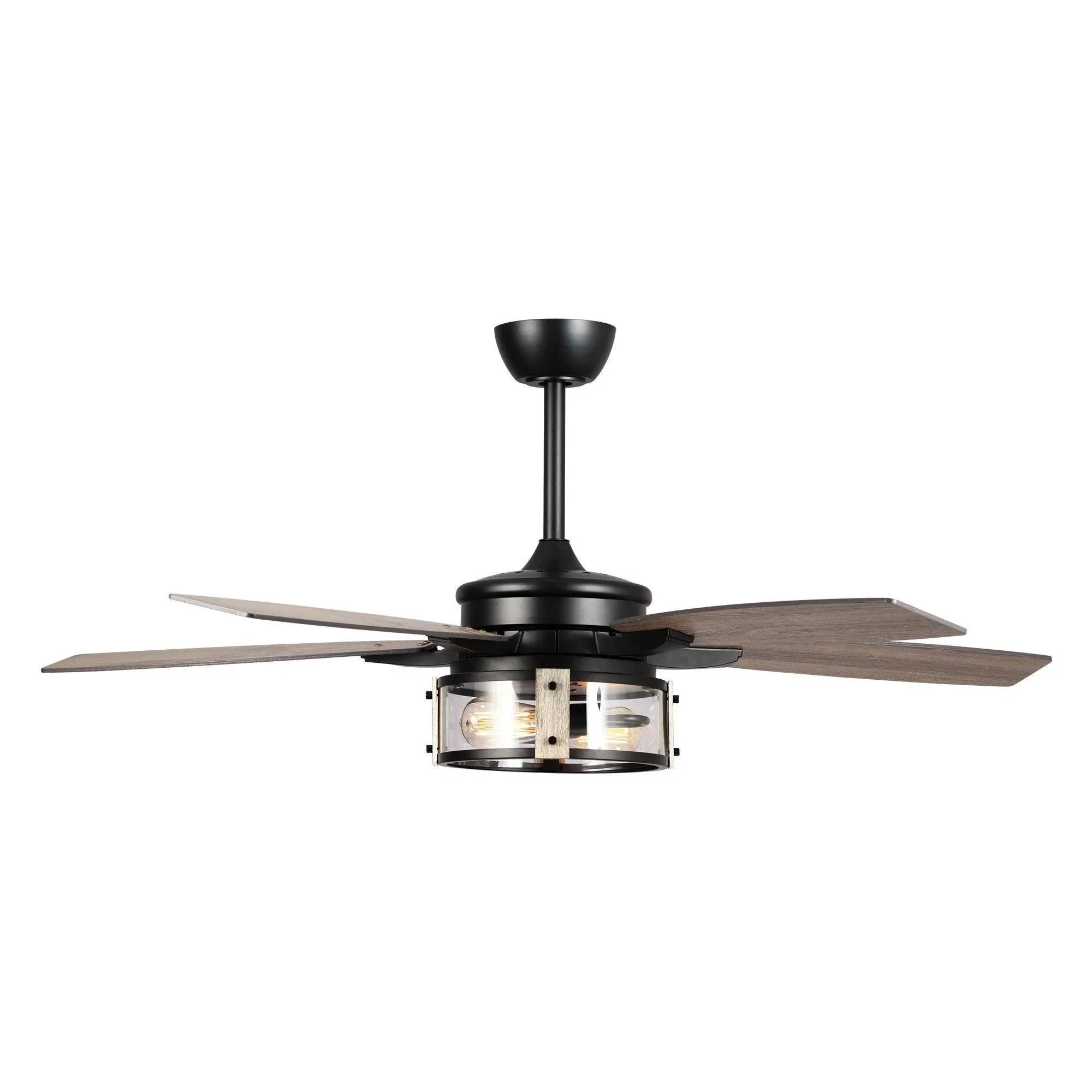 Parrot Uncle 52-Inch Coimbatore Farmhouse Downrod Mount Reversible Ceiling Fan with Lighting and Remote Control (F6331110V) - Image 12