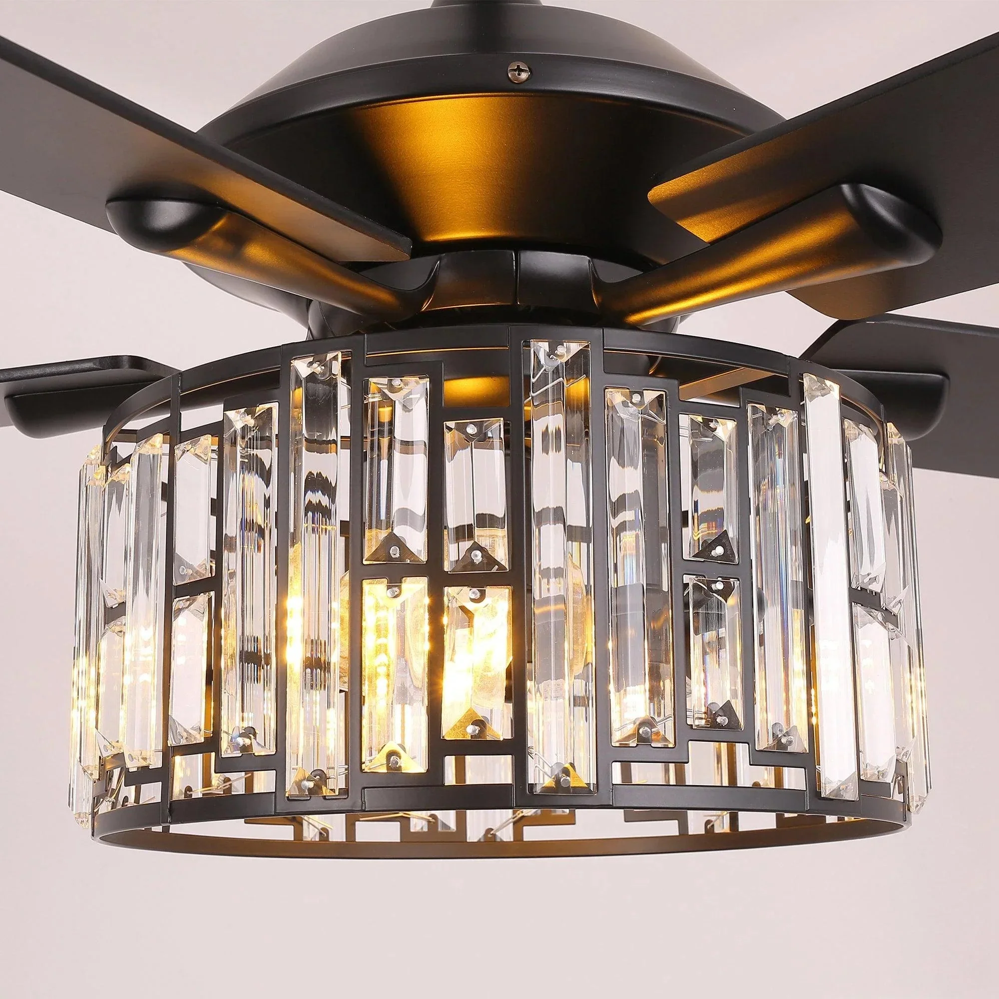Parrot Uncle 52-Inch Dicken Modern Downrod Mount Reversible Crystal Ceiling Fan with Lighting and Remote Control - Image 19
