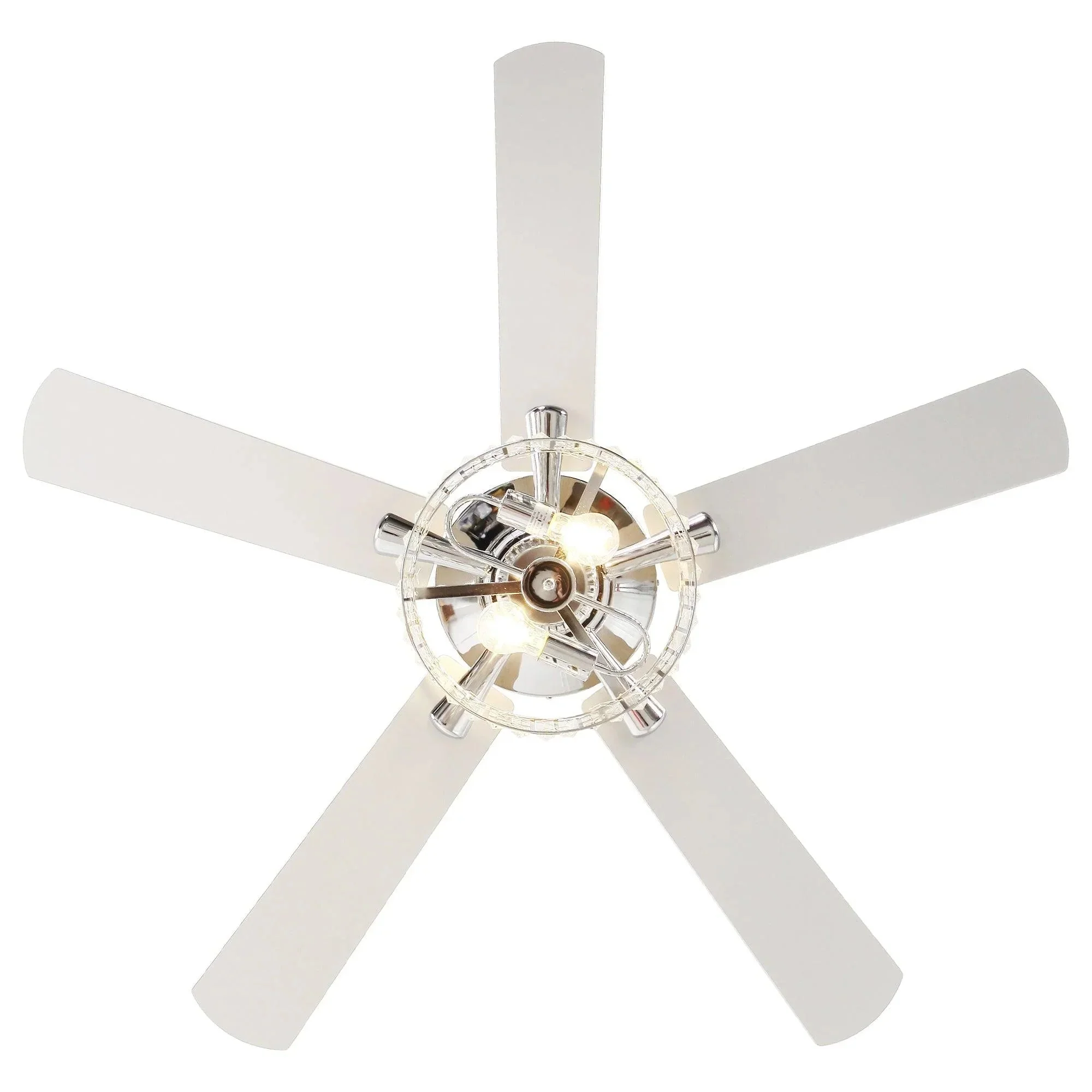 Parrot Uncle 52-Inch Dicken Modern Downrod Mount Reversible Crystal Ceiling Fan with Lighting and Remote Control - Image 26