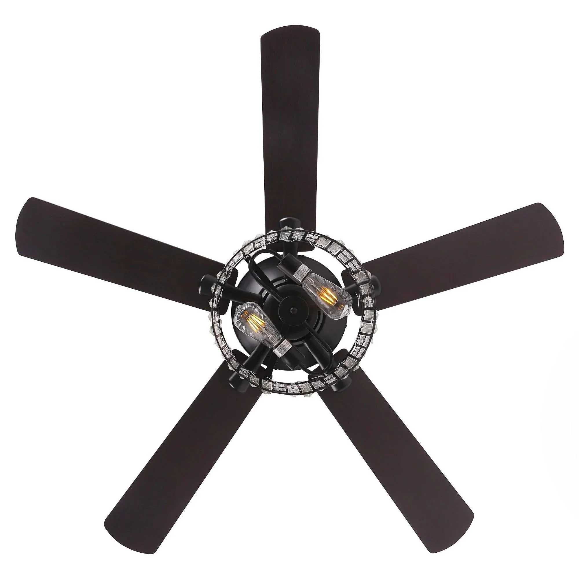 Parrot Uncle 52-Inch Dicken Modern Downrod Mount Reversible Crystal Ceiling Fan with Lighting and Remote Control - Image 27