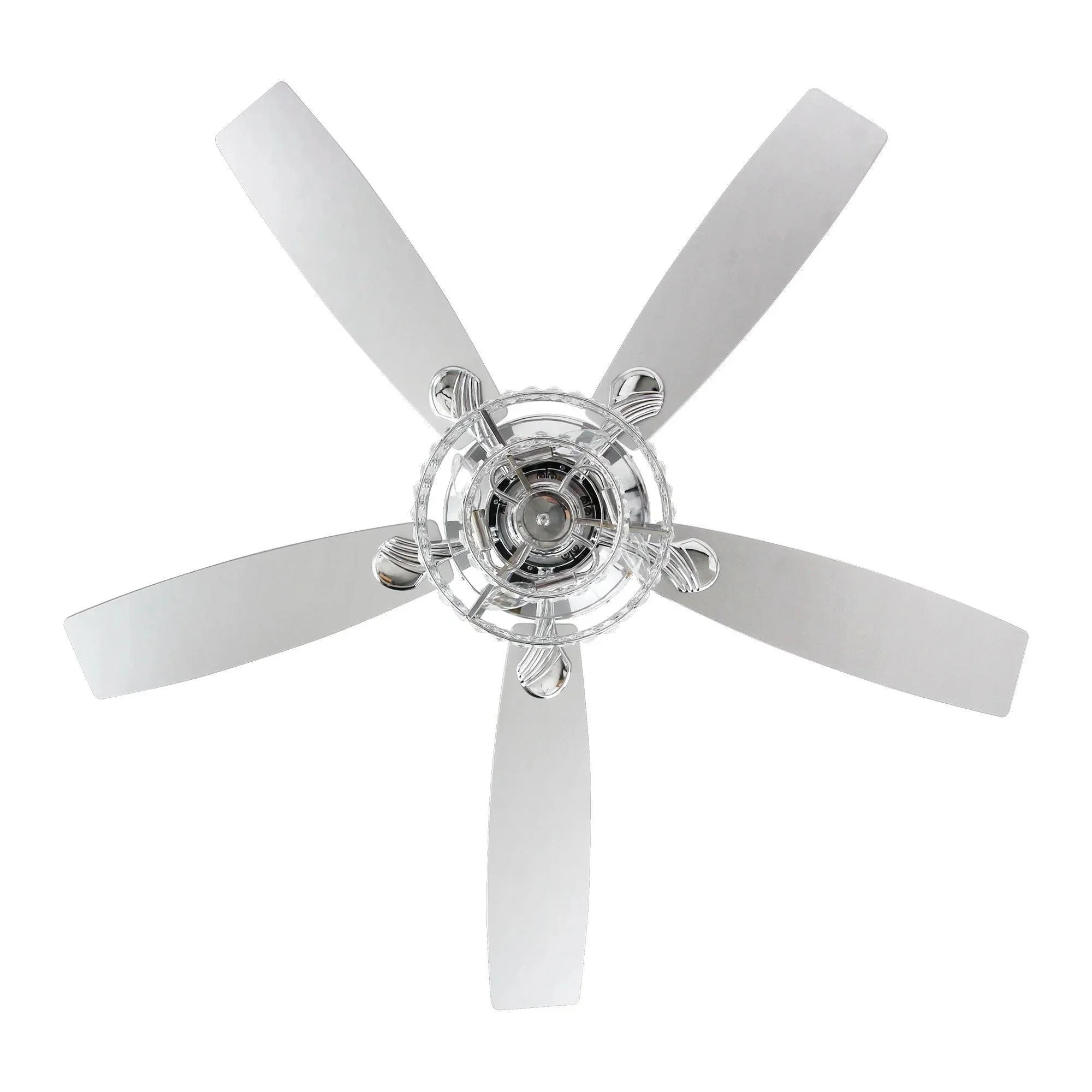 Parrot Uncle 52-Inch Howell Modern Downrod Mount Reversible Crystal Ceiling Fan with Lighting and Remote Control - Image 10