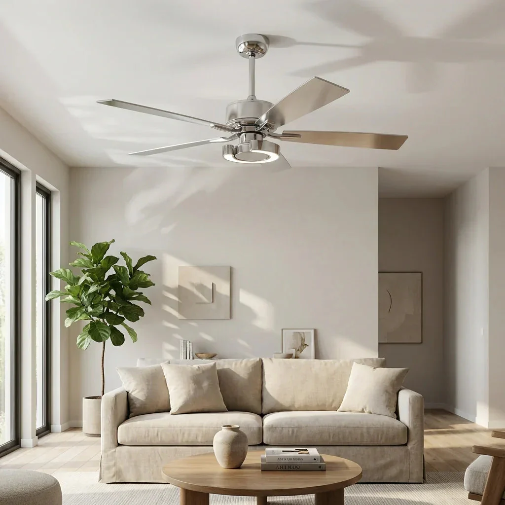Parrot Uncle 52-Inch Arlen Double-sided Blades Downrod Mount LED Ceiling Fan with Remote Control - Image 3