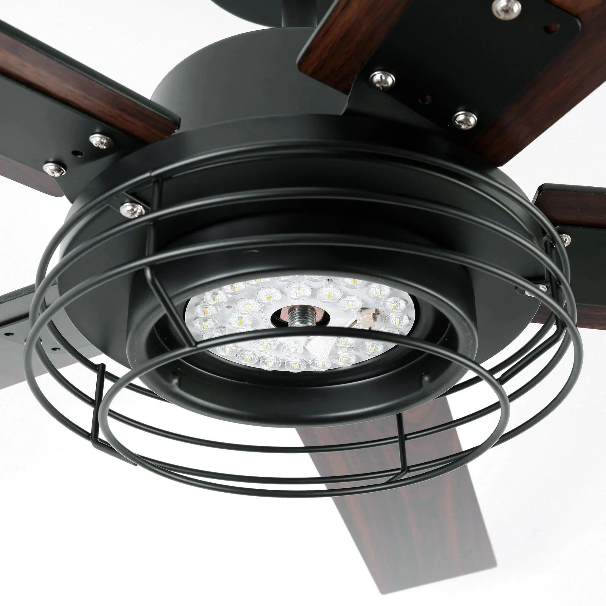 Parrot Uncle 52-Inch Bernice DC Motor Industrial Downrod Ceiling Fan with LED Light and Remote Control - Image 34