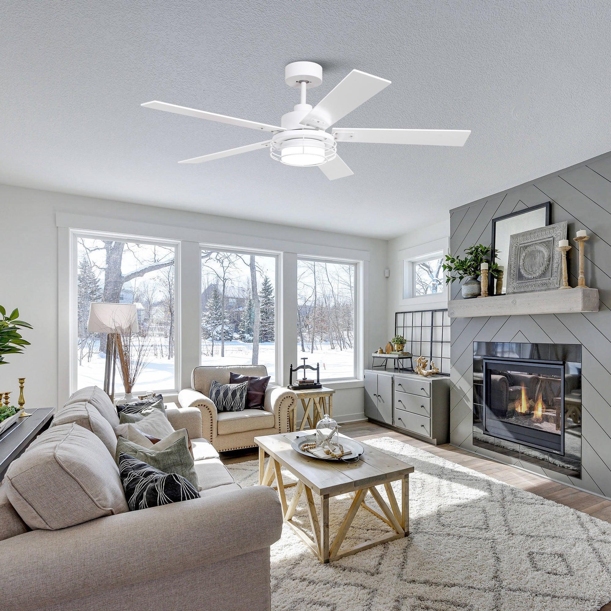 Parrot Uncle 52-Inch Bernice DC Motor Industrial Downrod Ceiling Fan with LED Light and Remote Control - Image 6