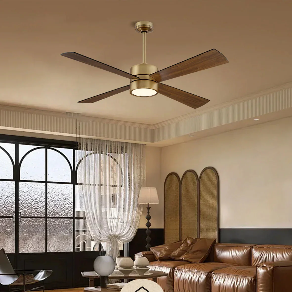 Parrot Uncle 52-Inch Bucholz Industrial Dimmable RGB LED Ceiling Fan with Remote and APP Control - Image 2