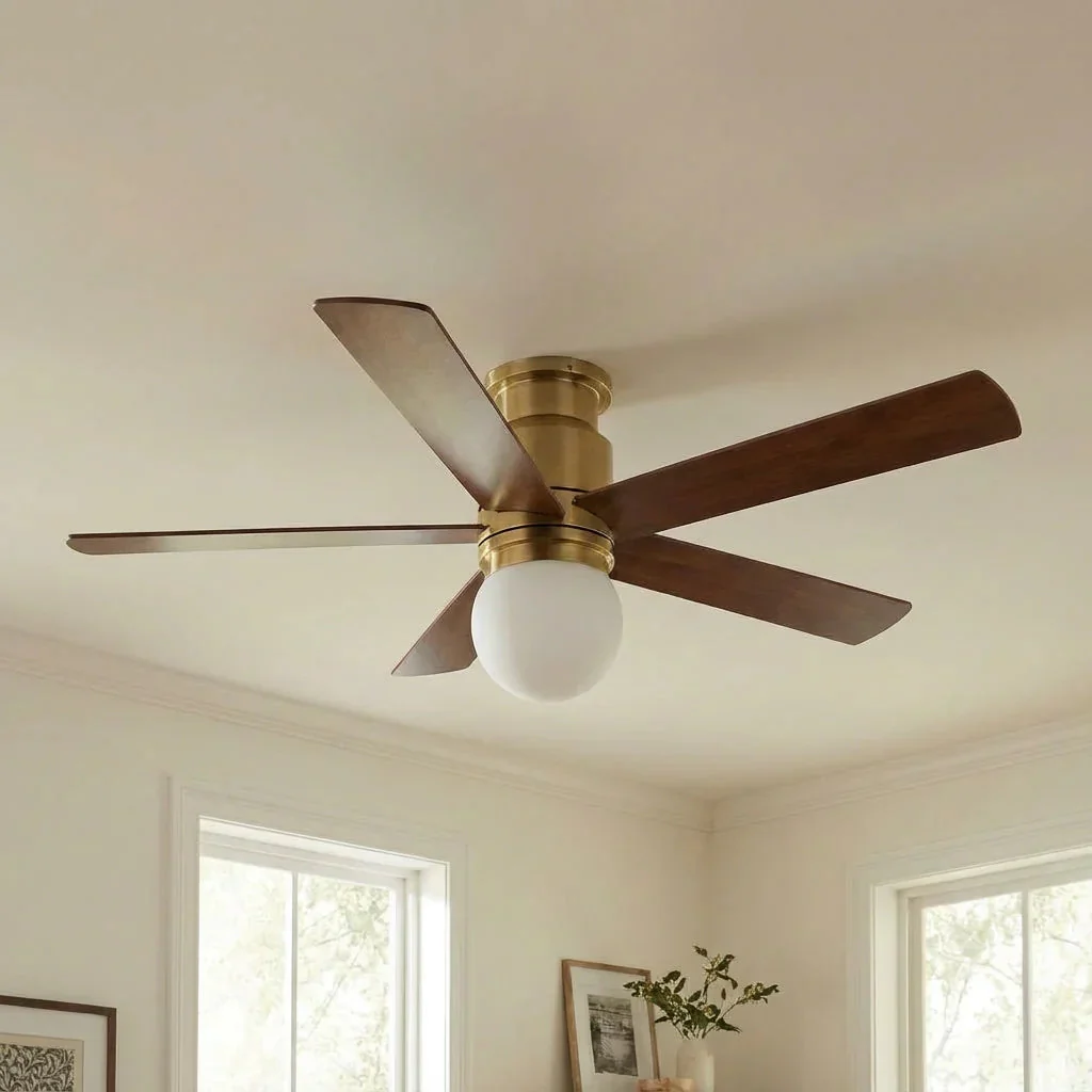 Parrot Uncle 52-Inch Fanny Double-Sided Blades Flush Mount LED Ceiling Fan with Remote Control (F6033GD) - Image 4