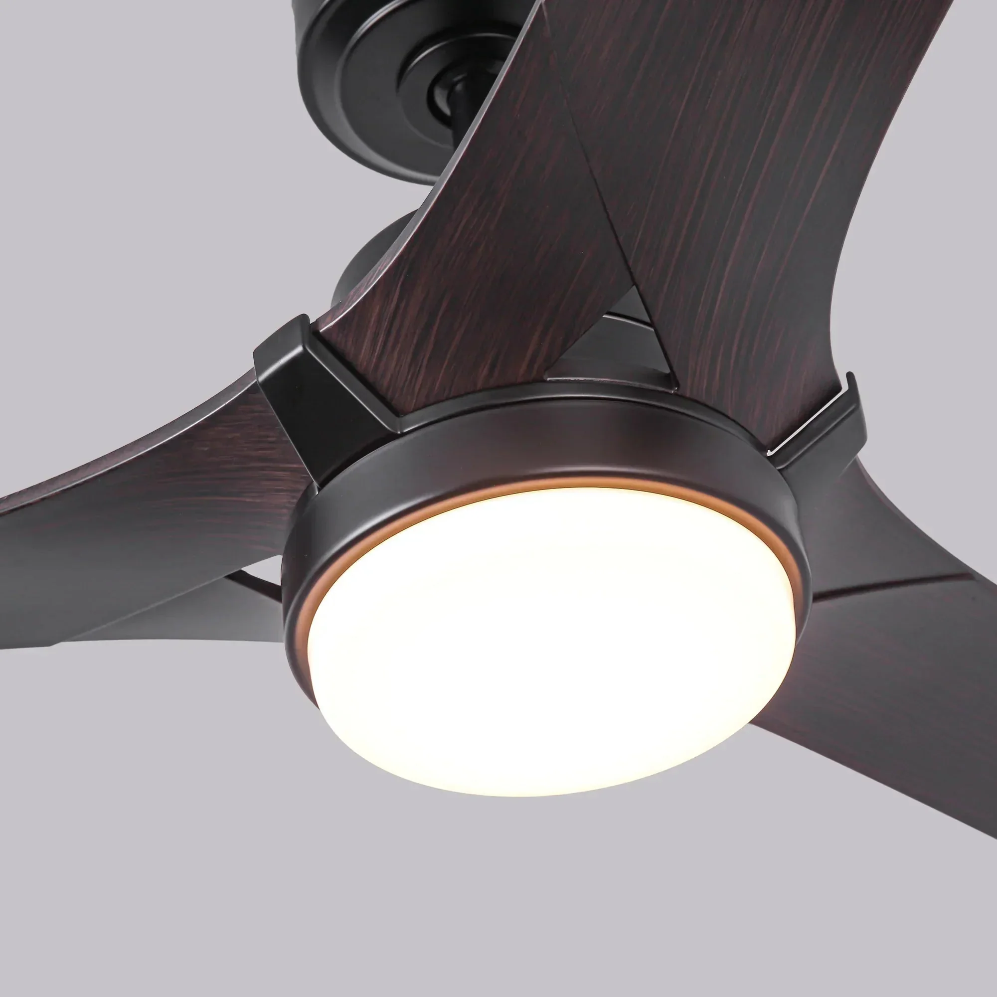 Parrot Uncle 52-Inch Ivy Industrial Downrod Mount LED Ceiling Fan with Remote Control (BBF6024BK) - Image 12
