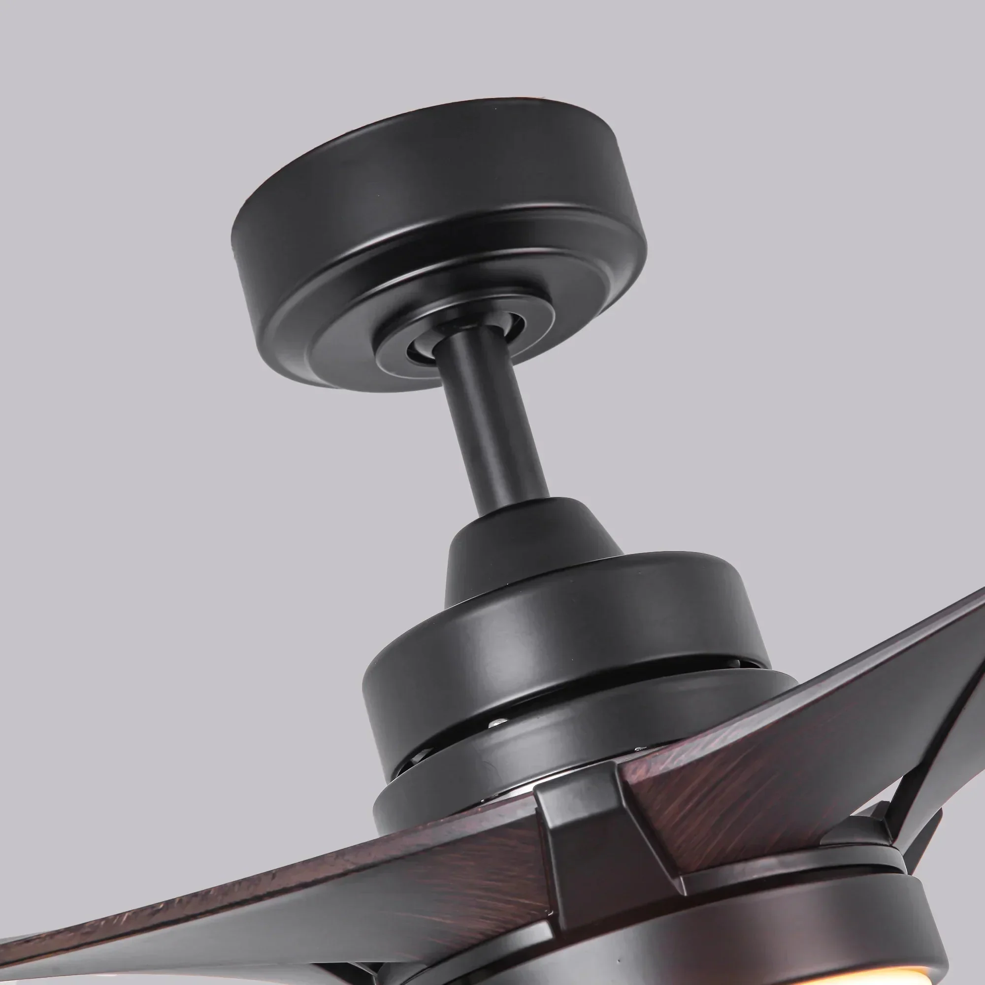 Parrot Uncle 52-Inch Ivy Industrial Downrod Mount LED Ceiling Fan with Remote Control (BBF6024BK) - Image 13