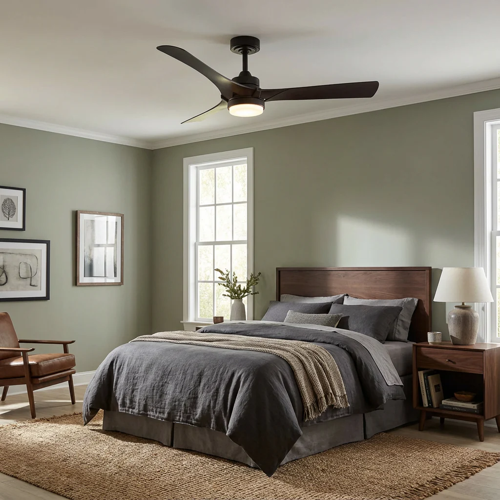 Parrot Uncle 52-Inch Ivy Industrial Downrod Mount LED Ceiling Fan with Remote Control (BBF6024BK) - Image 3