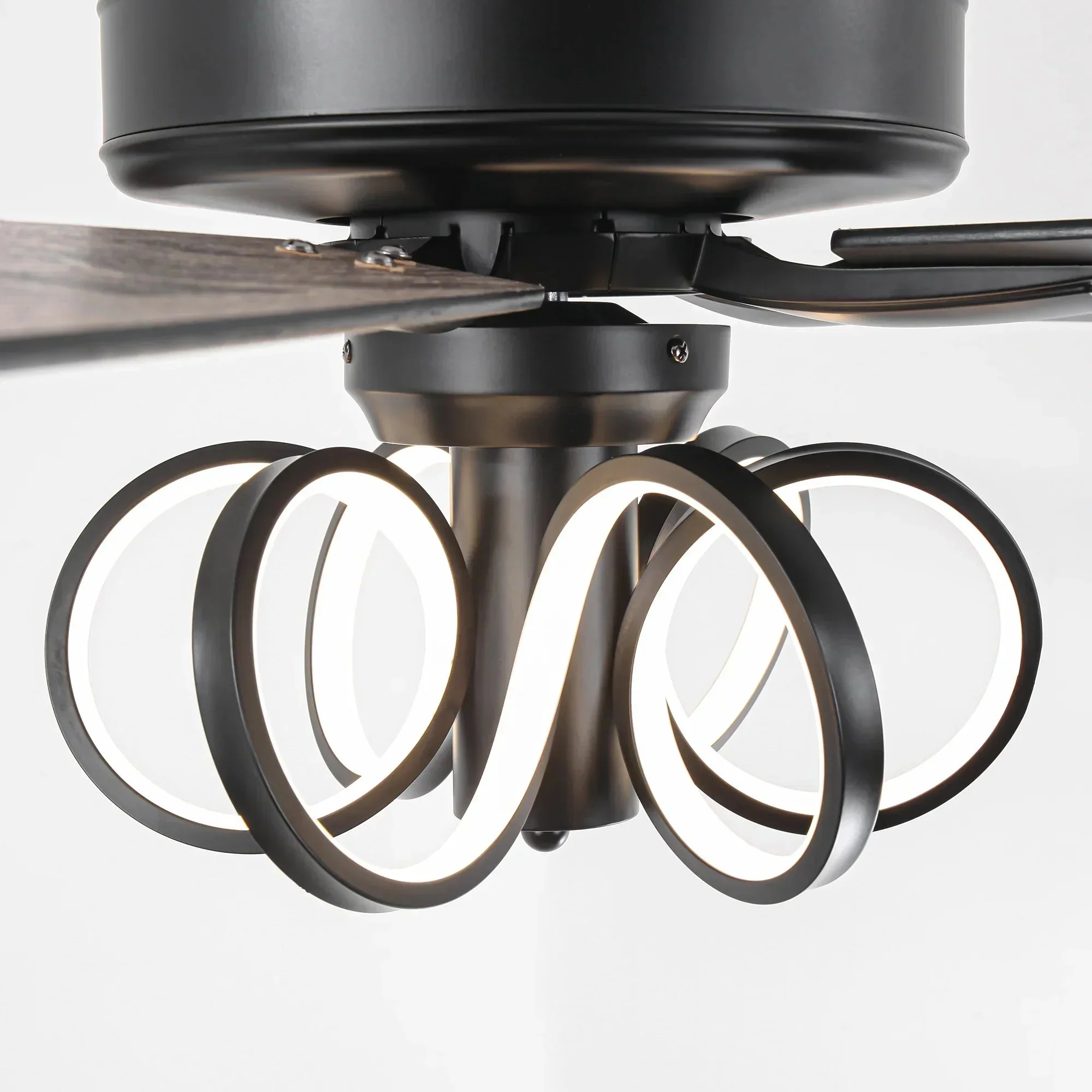 Parrot Uncle 52-Inch Levi Double-Sided Blades in Downrod Mount LED Ceiling Fan with Remote Control - Image 14