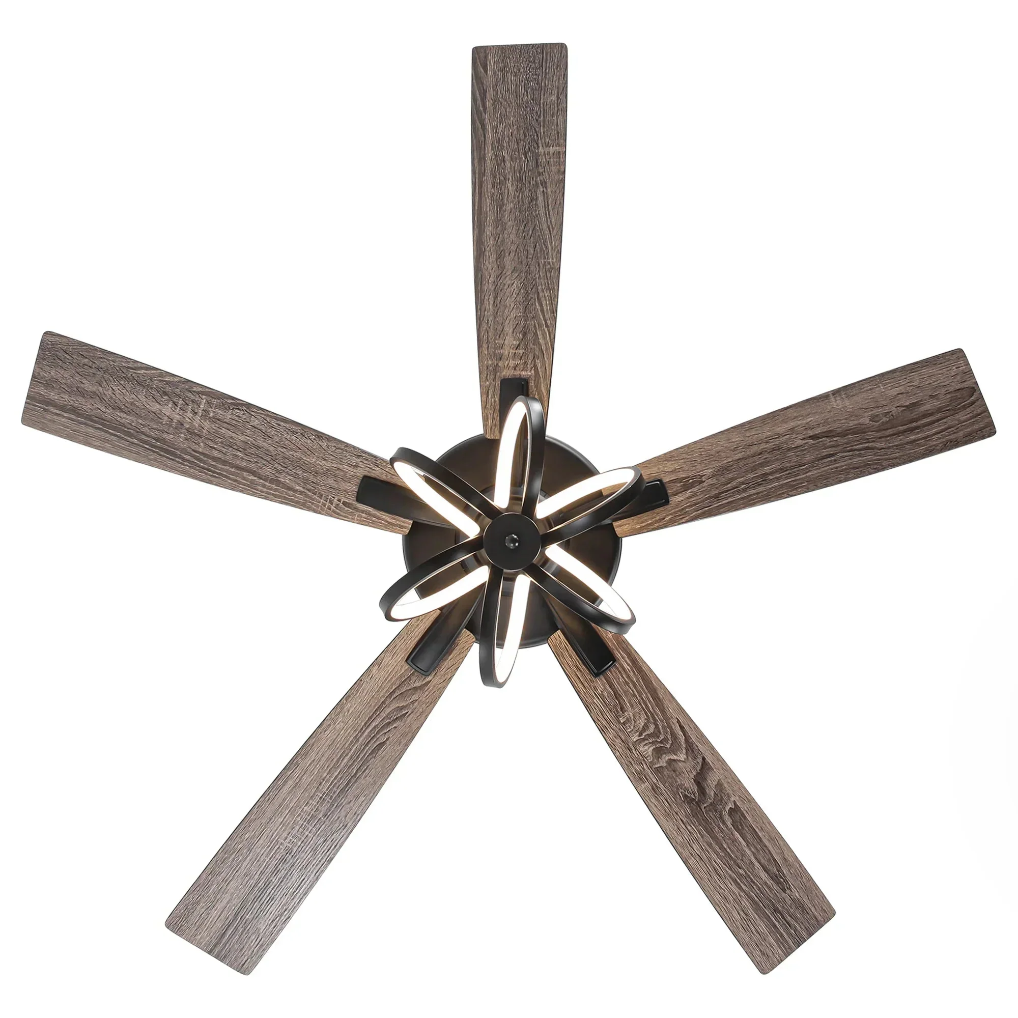 Parrot Uncle 52-Inch Levi Double-Sided Blades in Downrod Mount LED Ceiling Fan with Remote Control - Image 17