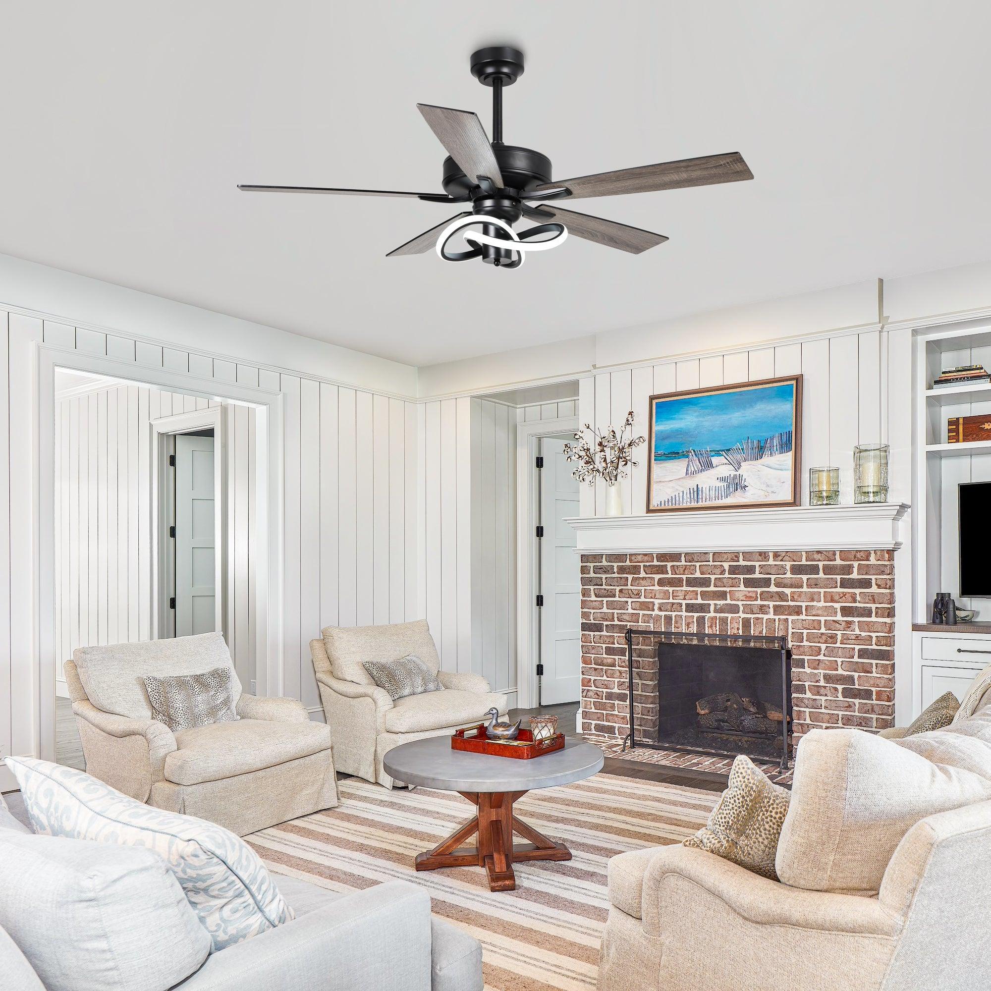 Parrot Uncle 52-Inch Oregon DC Motor Modern Downrod Ceiling Fan with LED Light - Image 13