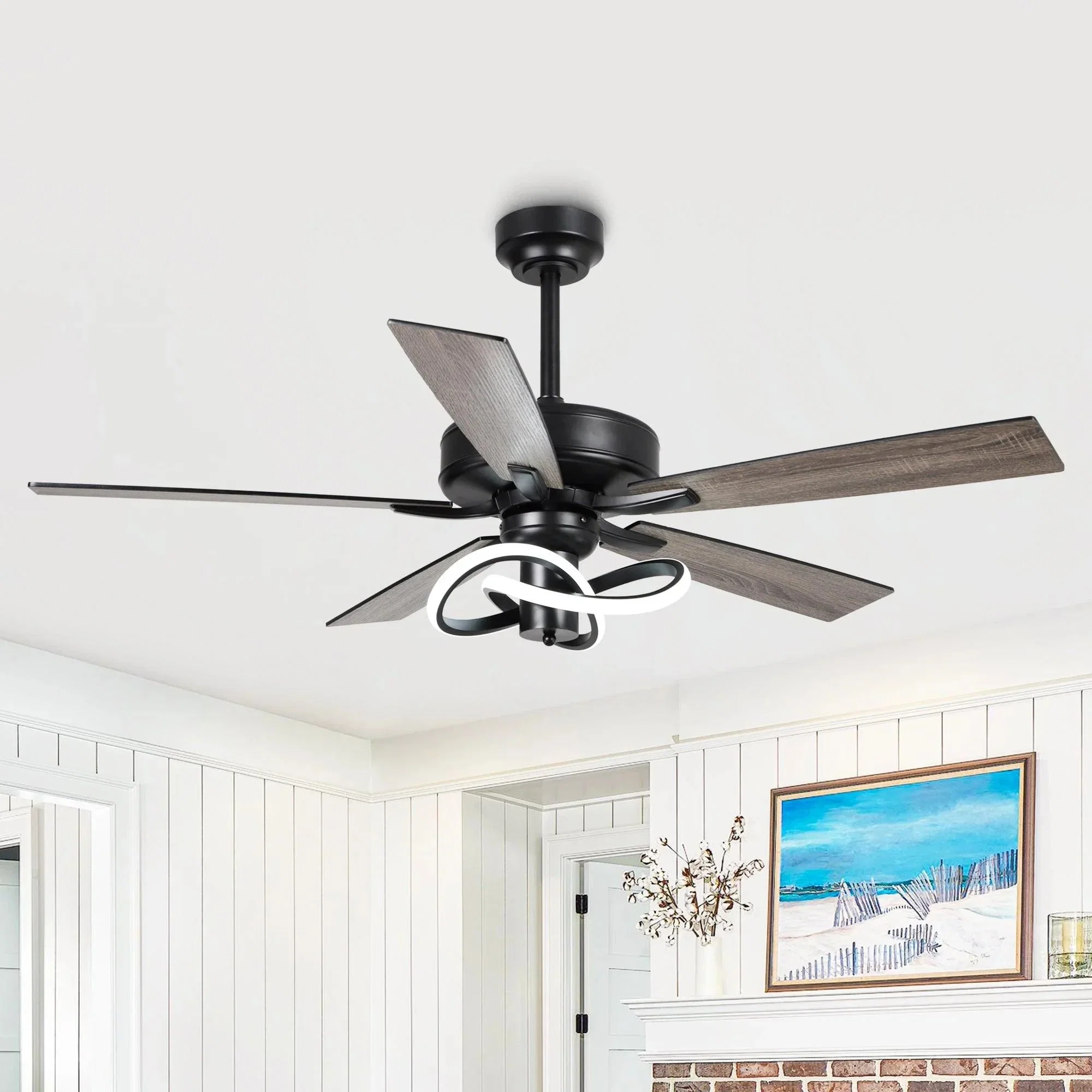 Parrot Uncle 52-Inch Oregon DC Motor Modern Downrod Ceiling Fan with LED Light - Image 17