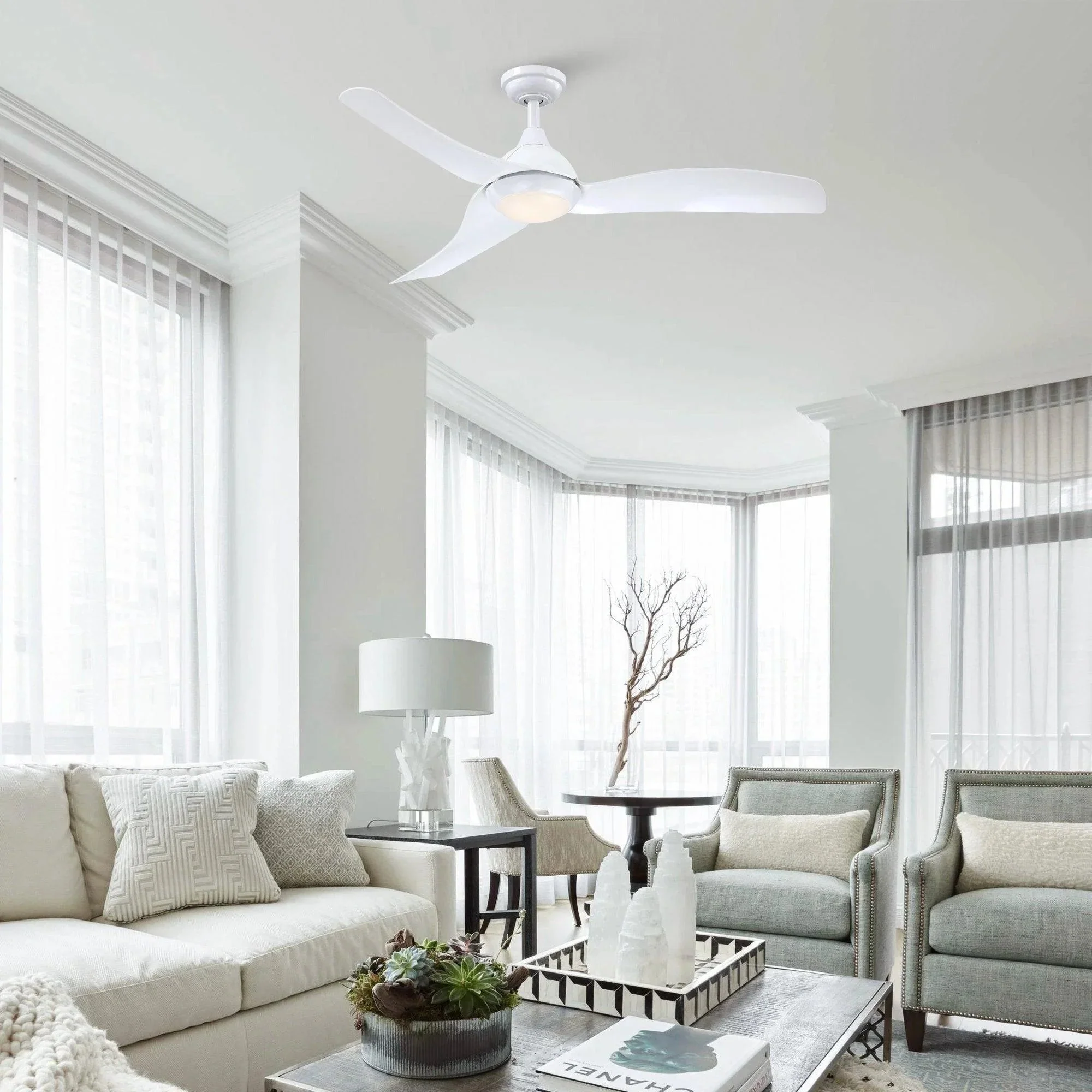 Parrot Uncle 52-Inch Industrial DC Motor Downrod Mount Reversible Ceiling Fan with LED Lighting and Remote Control - Image 18