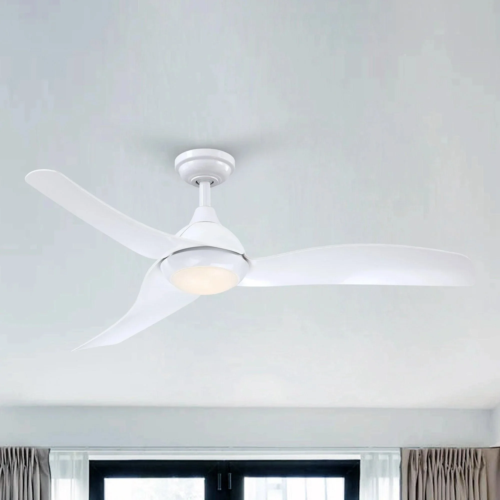 Parrot Uncle 52-Inch Industrial DC Motor Downrod Mount Reversible Ceiling Fan with LED Lighting and Remote Control - Image 19