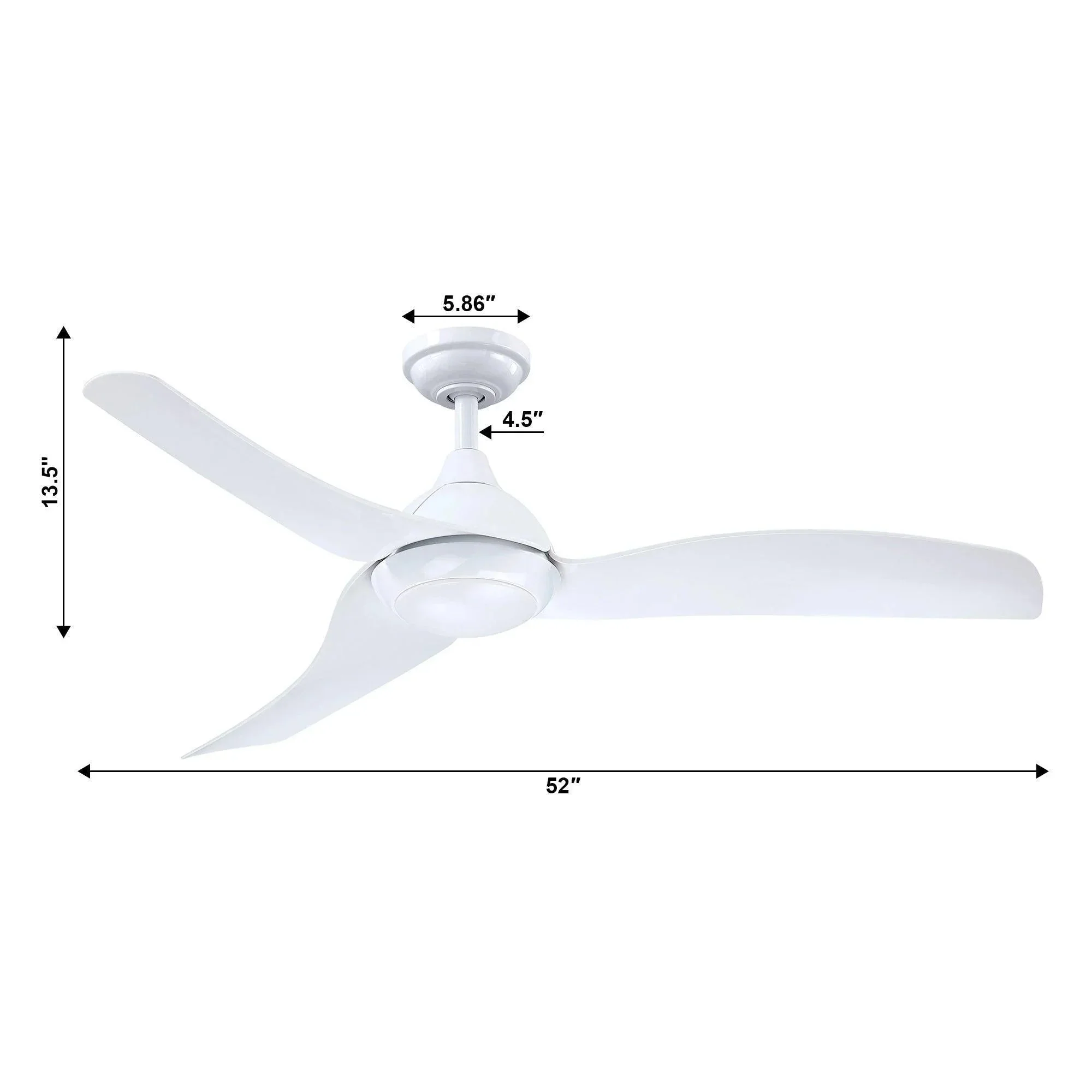 Parrot Uncle 52-Inch Industrial DC Motor Downrod Mount Reversible Ceiling Fan with LED Lighting and Remote Control - Image 22