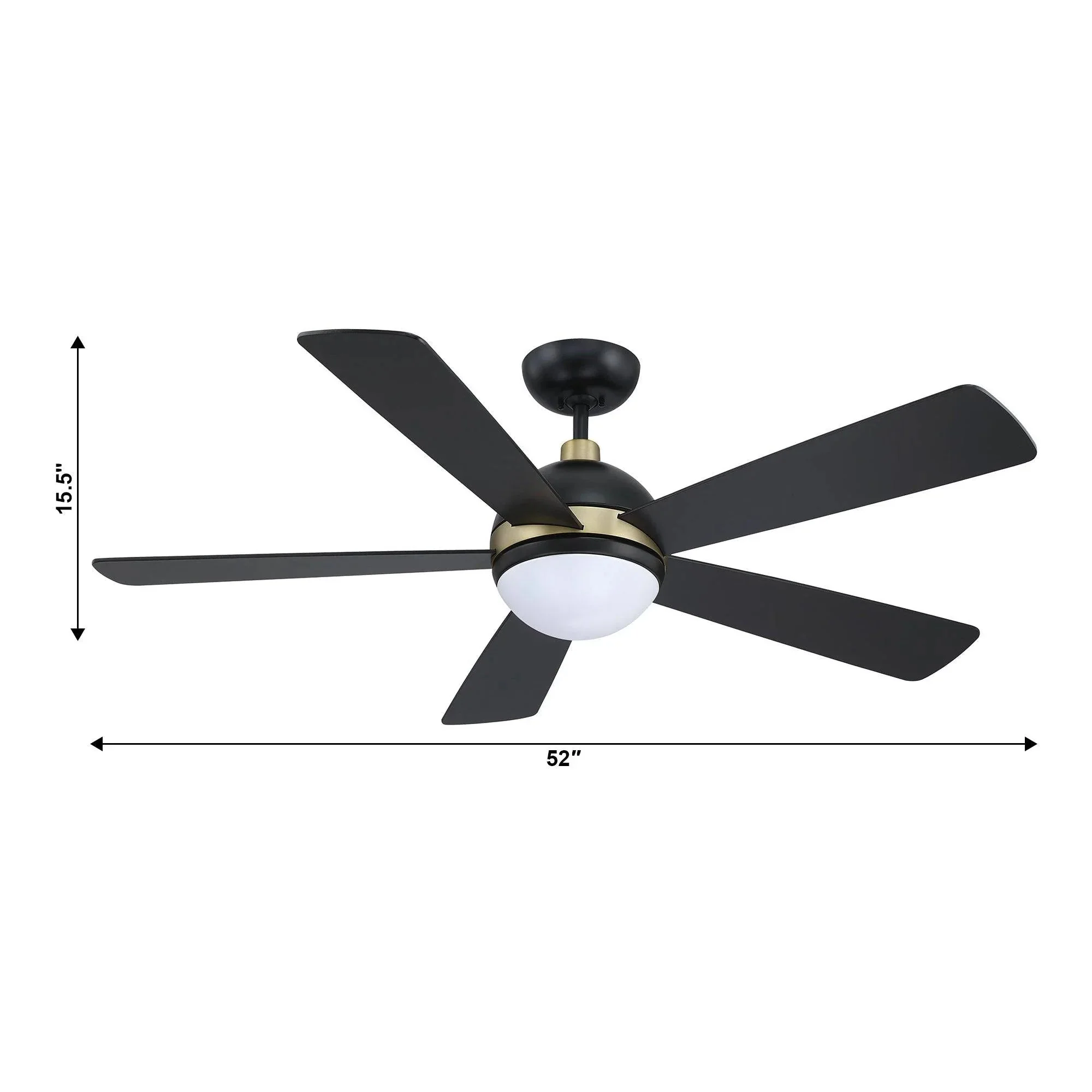 Parrot Uncle 52-Inch Industrial 5 Blades Ceiling Fan with LED Lighting - Image 11