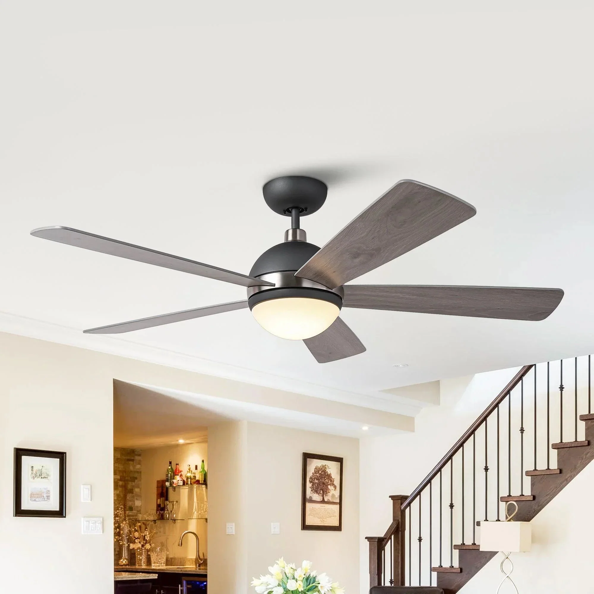 Parrot Uncle 52-Inch Industrial 5 Blades Ceiling Fan with LED Lighting - Image 15