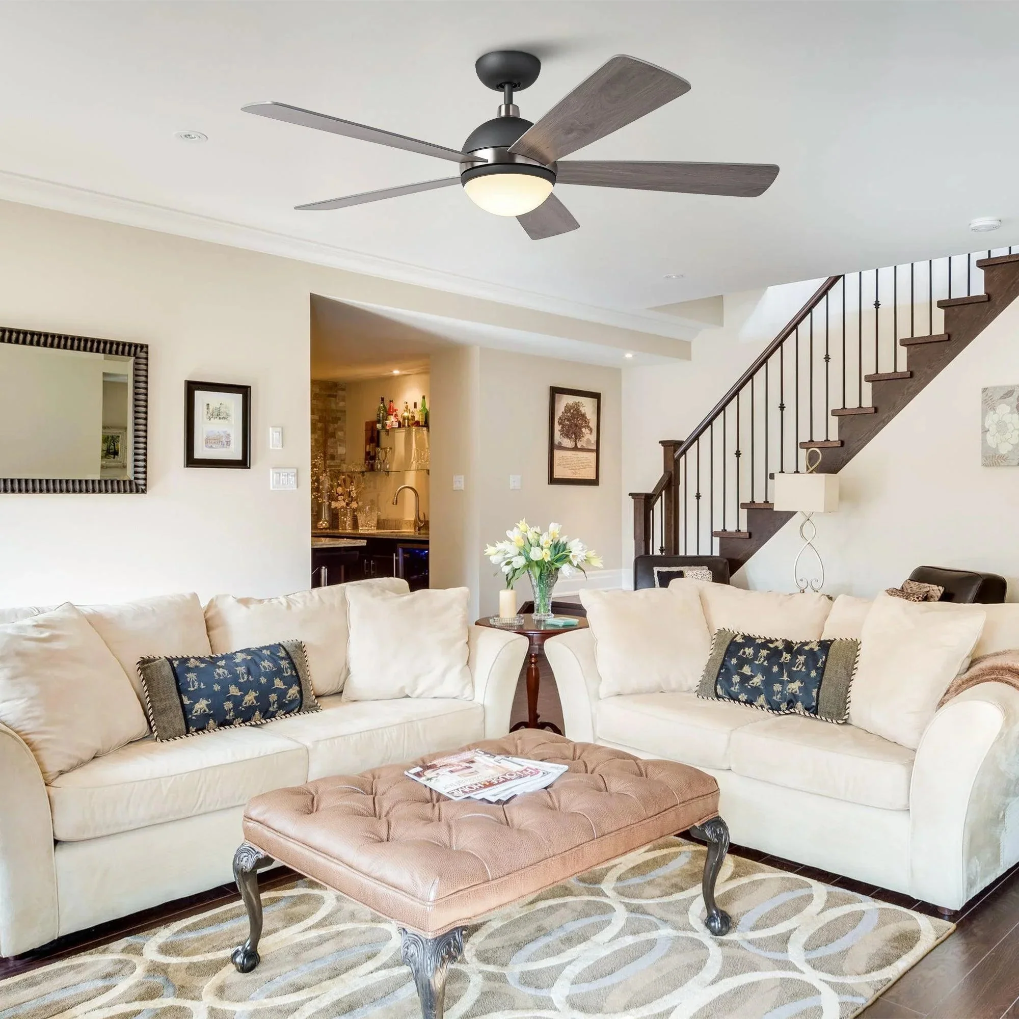 Parrot Uncle 52-Inch Industrial 5 Blades Ceiling Fan with LED Lighting - Image 16