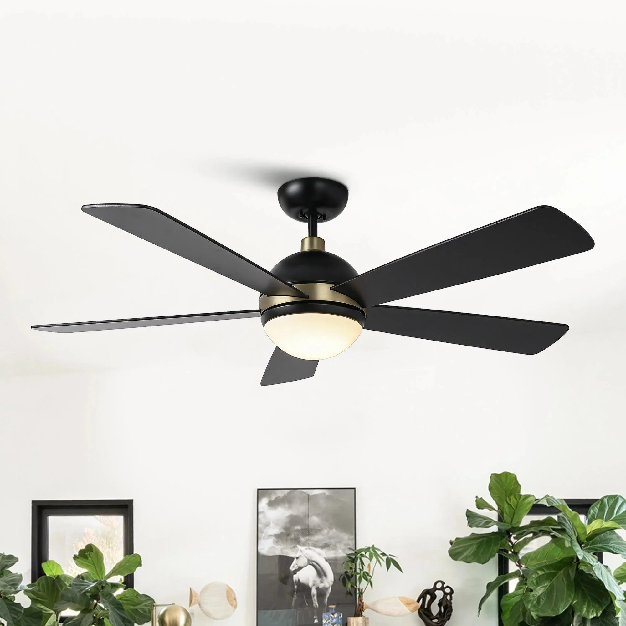 Parrot Uncle 52-Inch Industrial 5 Blades Ceiling Fan with LED Lighting - Image 4