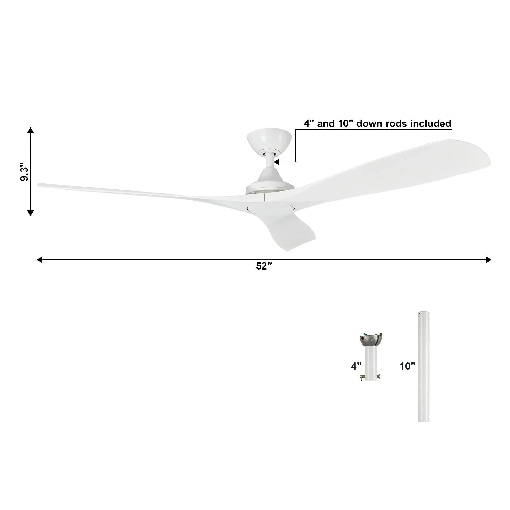 Parrot Uncle 52-Inch Jovie Ceiling Fan with Remote Control - Image 8