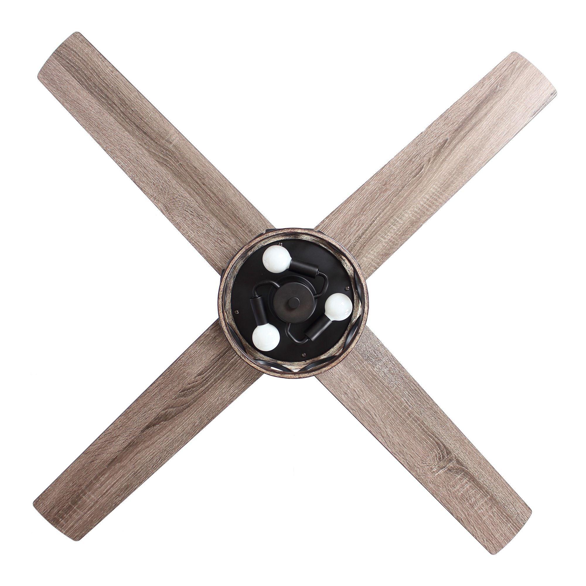 Parrot Uncle 52-Inch Kashmir Farmhouse Downrod Mount Reversible Ceiling Fan with Lighting and Remote Control (F6287QQ110V) - Image 11